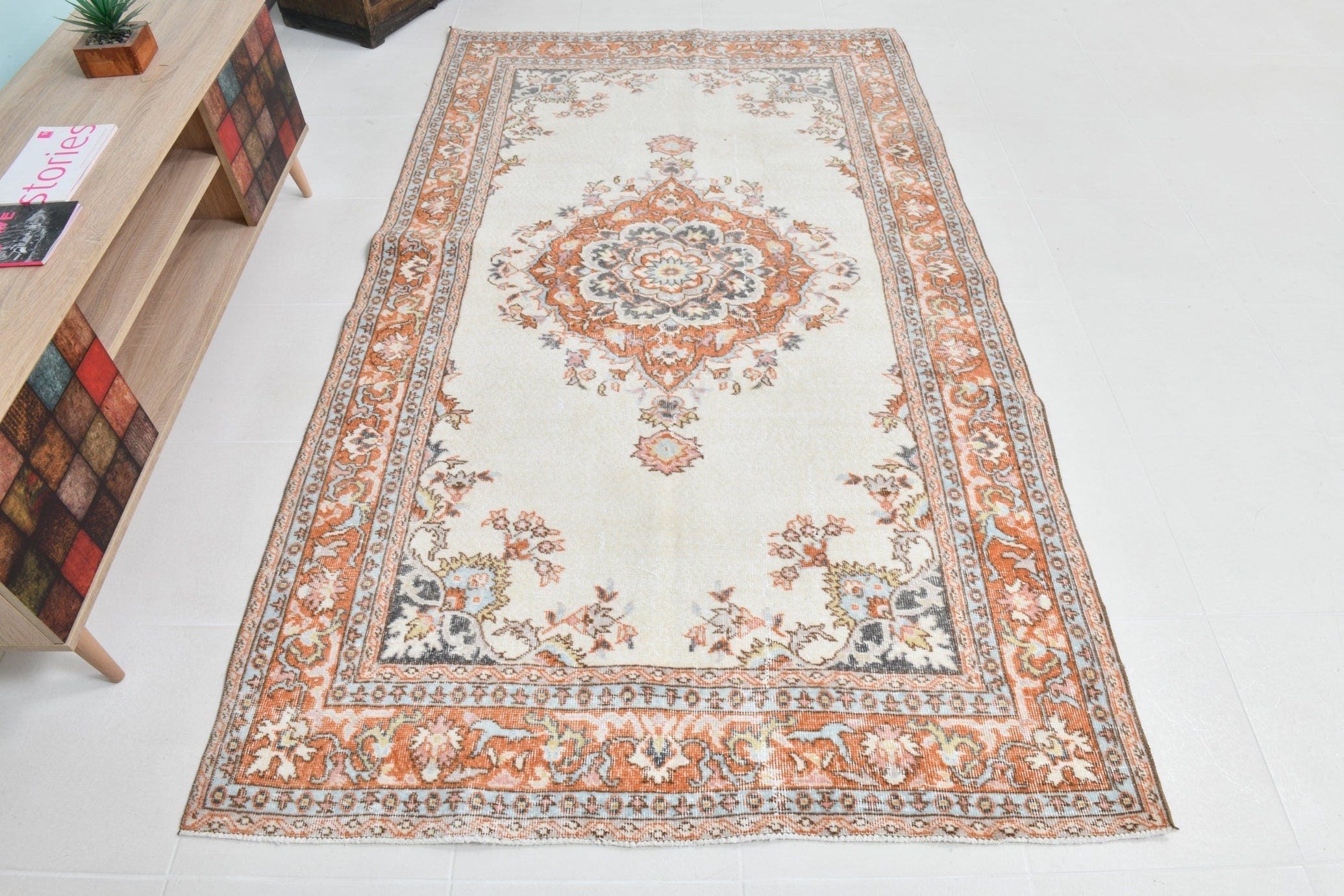 Turkish Vintage Rug 4’9’ x 8’1’