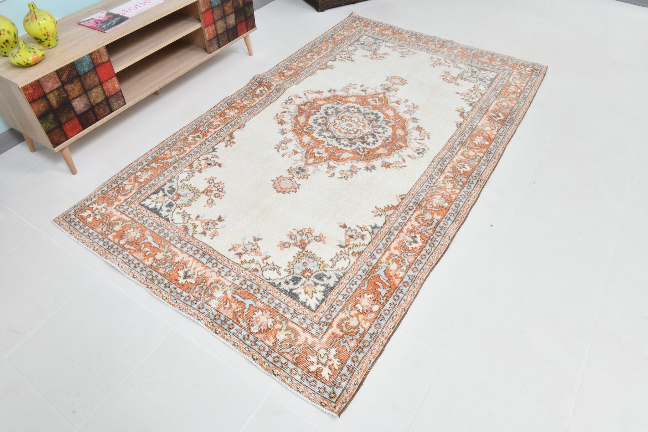 Turkish Vintage Rug 4’9’ x 8’1’