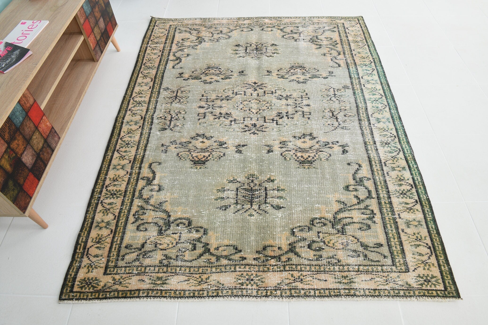 Turkish Vintage Rug 5’1’ x 6’7’