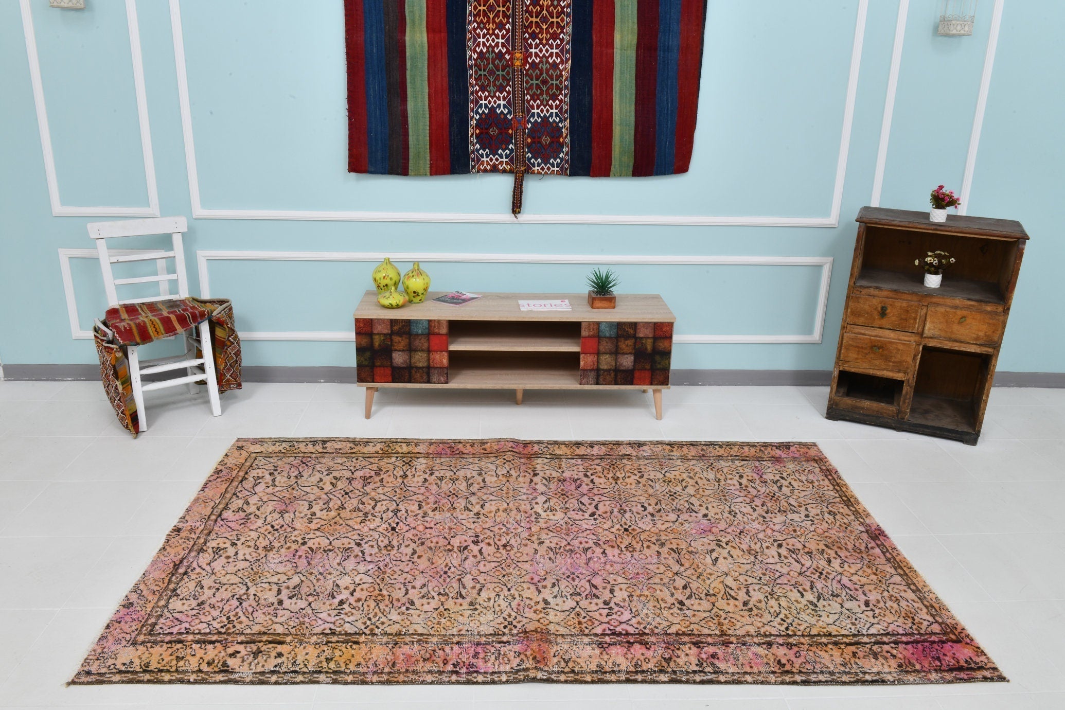 Turkish Vintage Rug 5’1’ x 8’1’