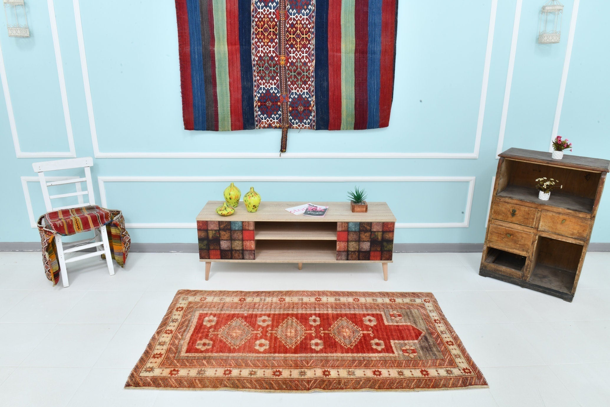Turkish Vintage Rug 5’10’ x 3’3’