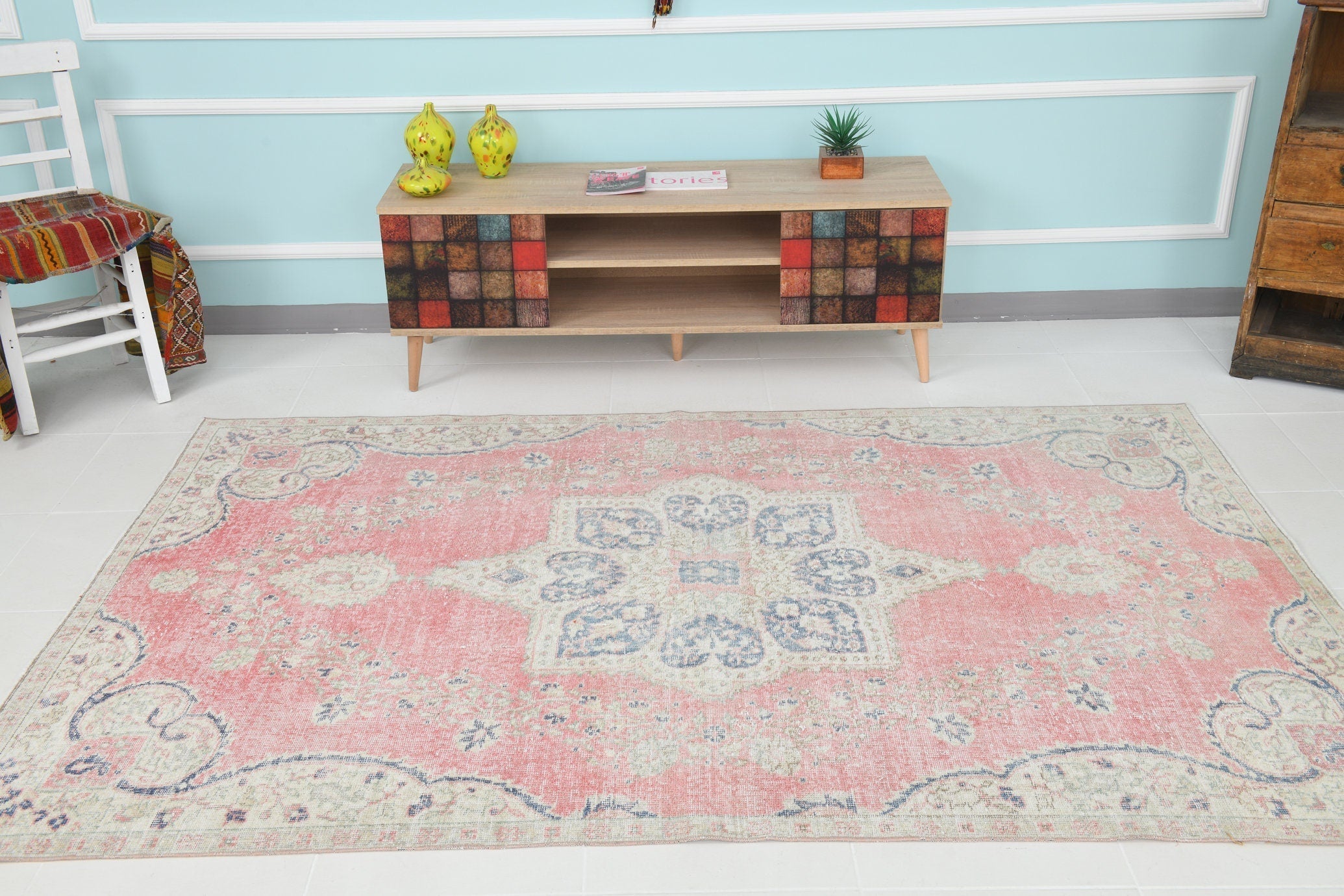 Turkish Vintage Rug 5’2’ x 7’12’