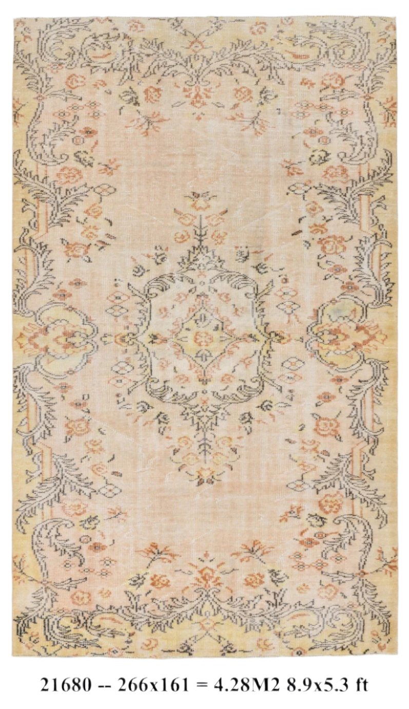 Turkish Vintage Rug 5’3’’ x 8’9’’ ft