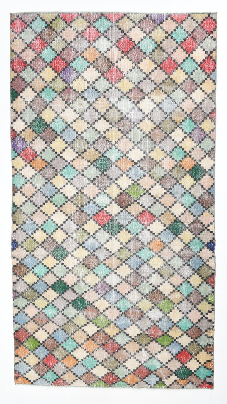 Turkish Vintage Rug  5'4" x 10'1" ft