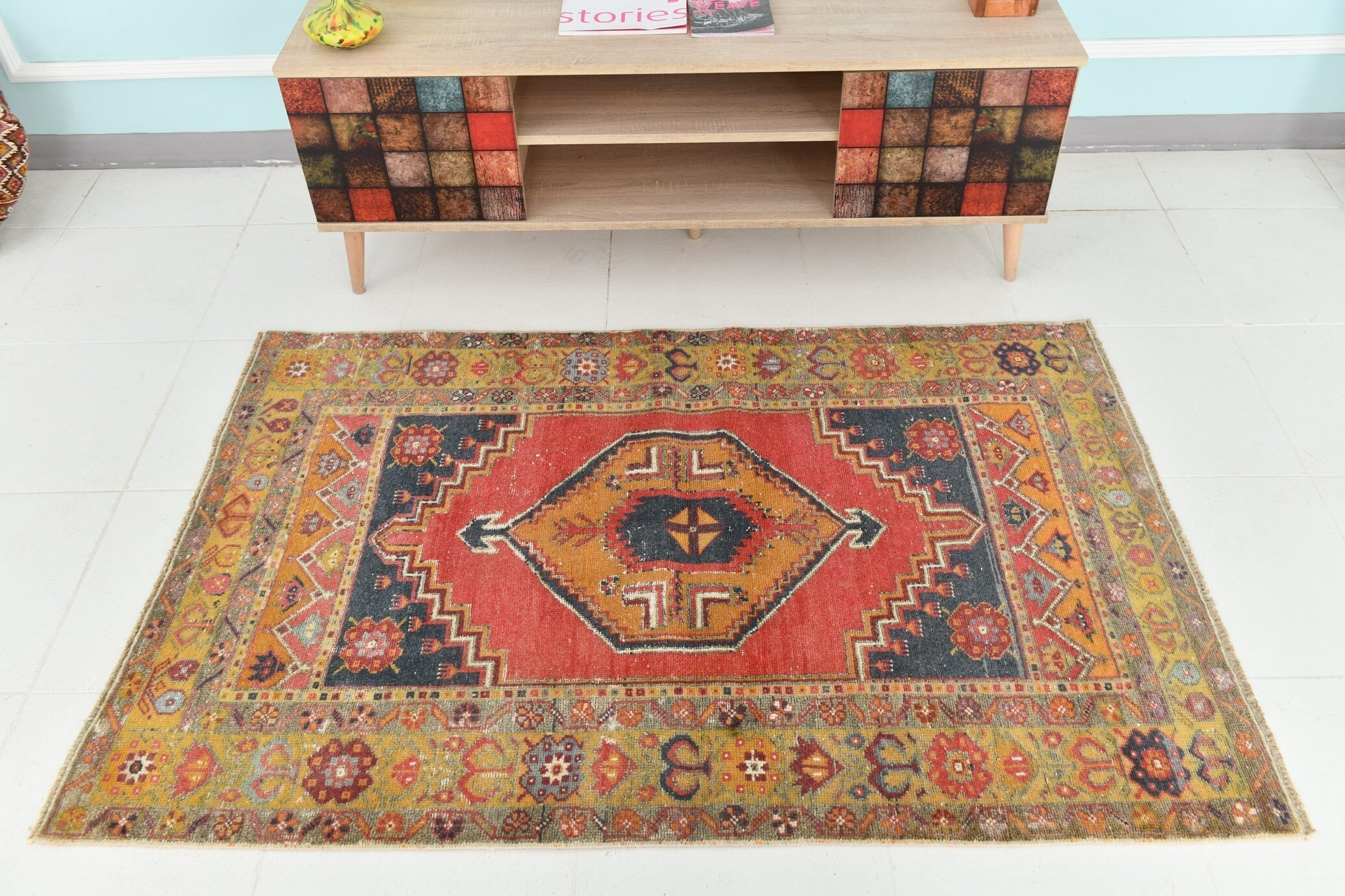 Turkish Vintage Rug 5’4’ x 3’6’