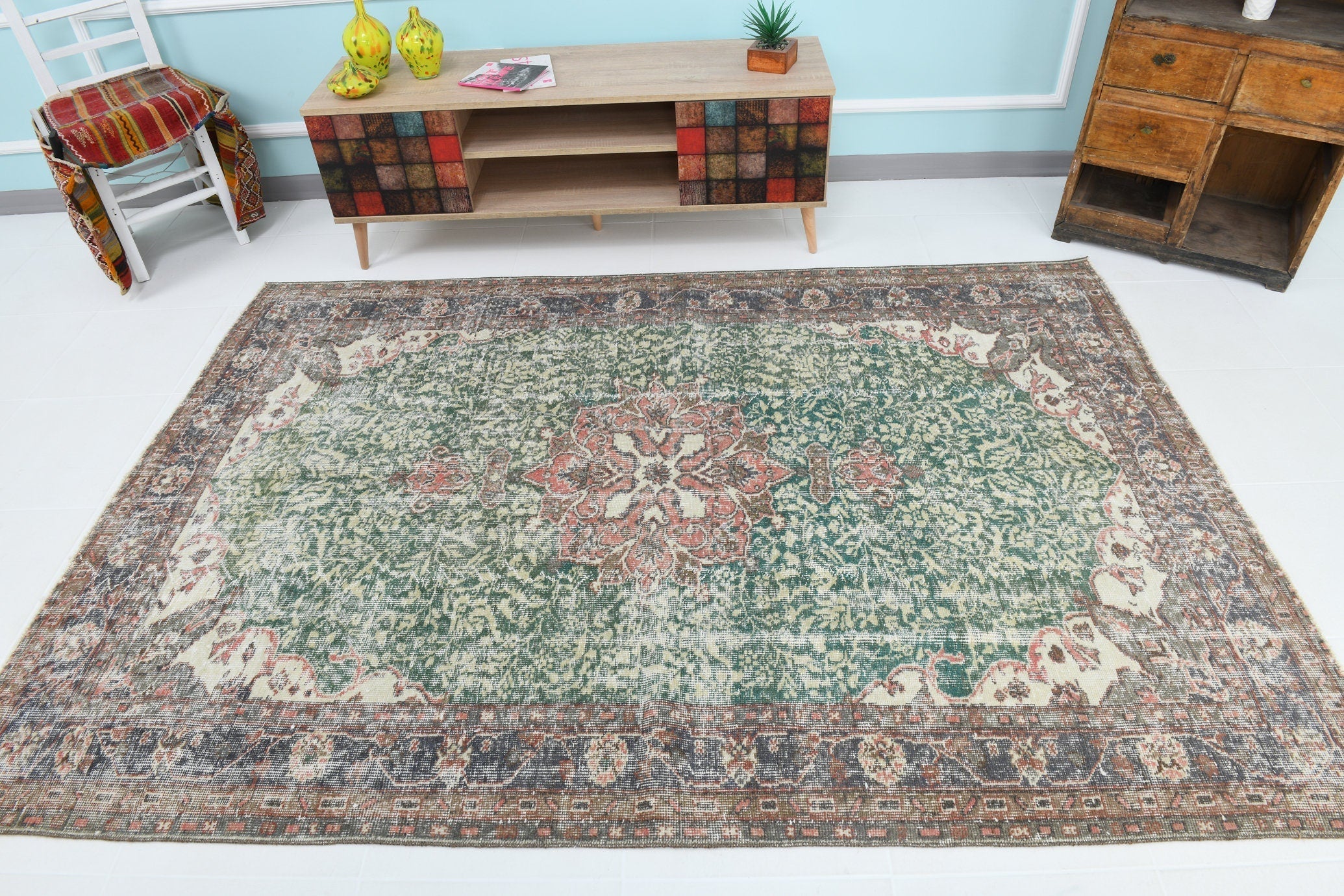 Turkish Vintage Rug 5’5’ x 8’0’