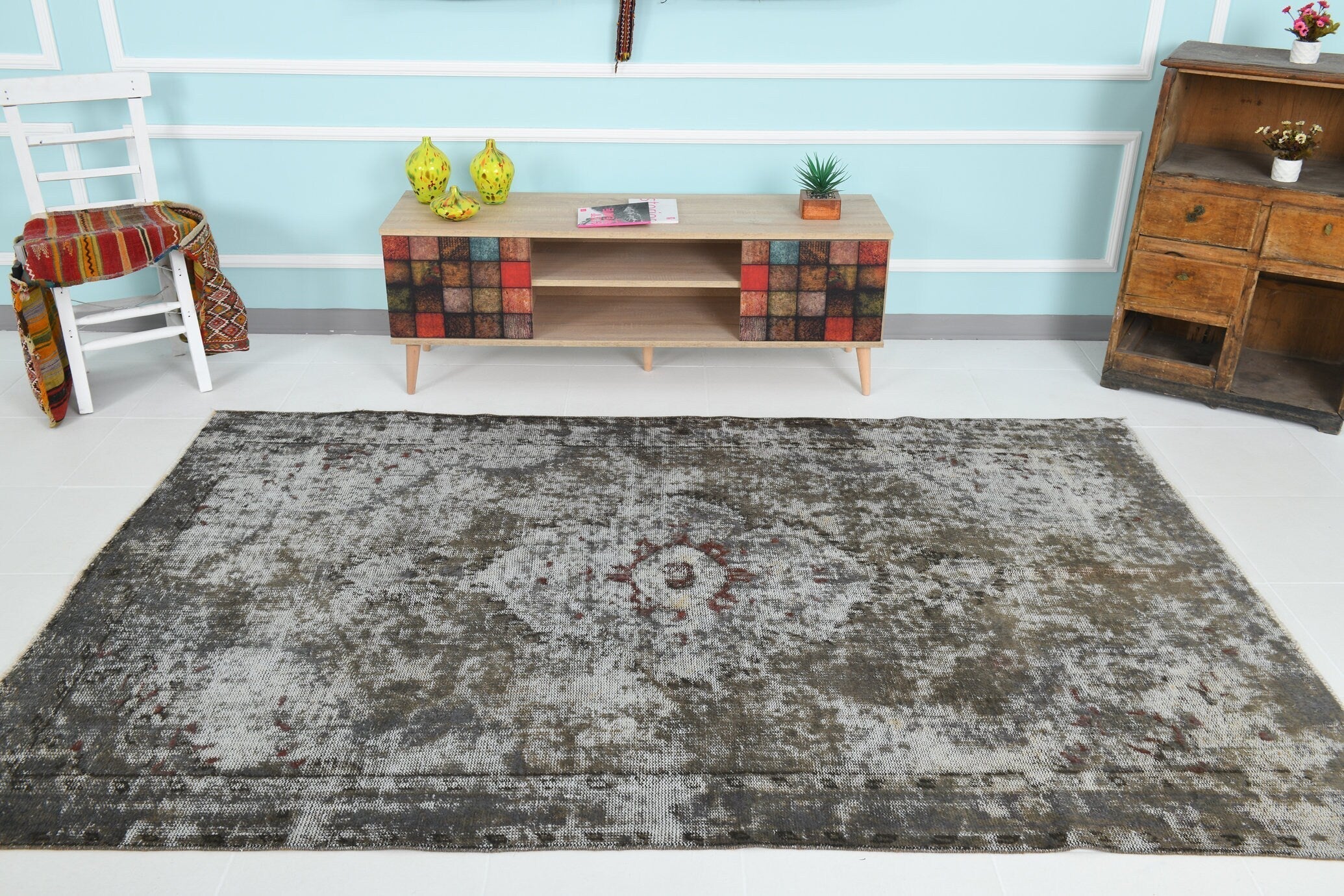 Turkish Vintage Rug 5’5’ x 8’4’