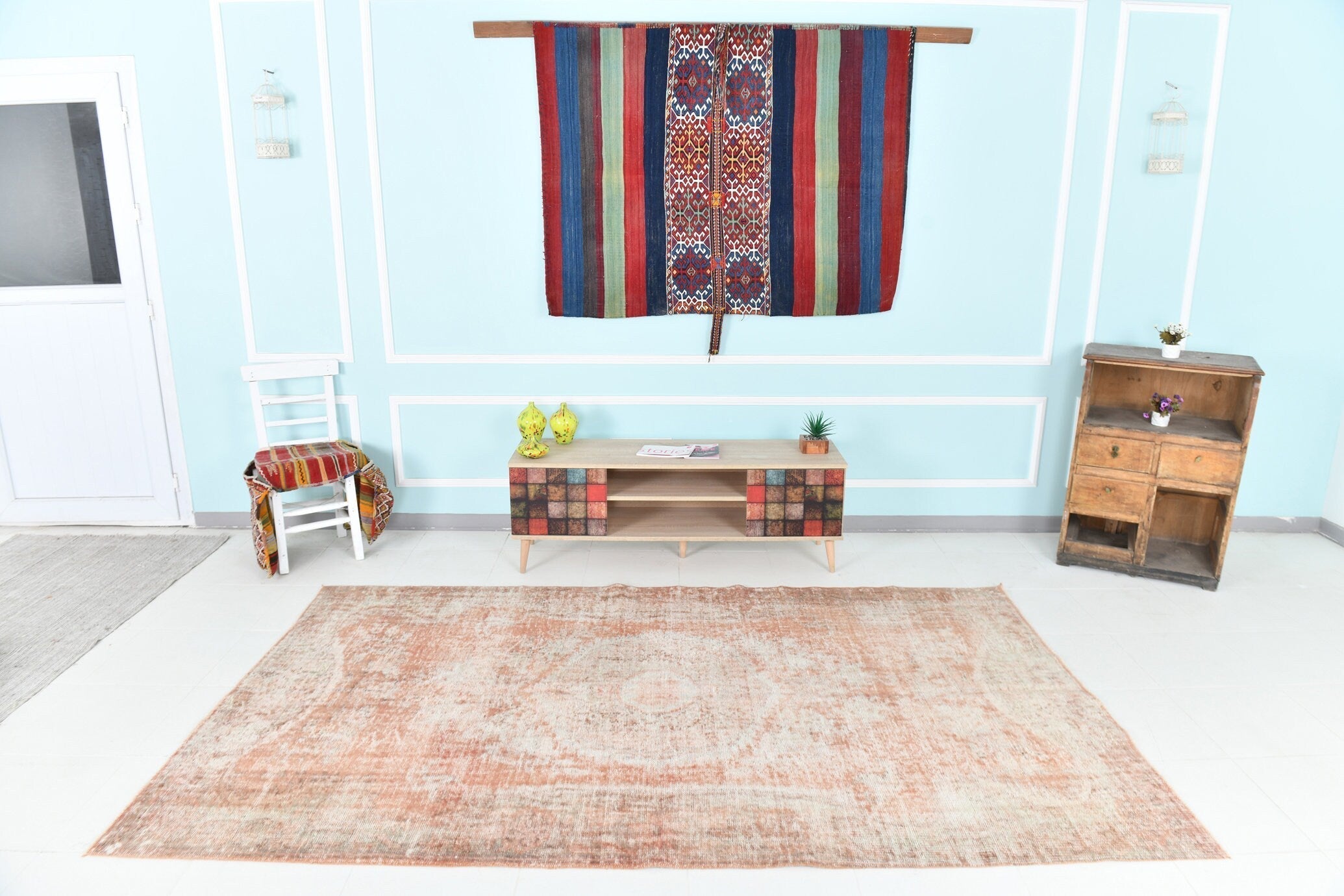 Turkish Vintage Rug 5’5’ x 9’2’