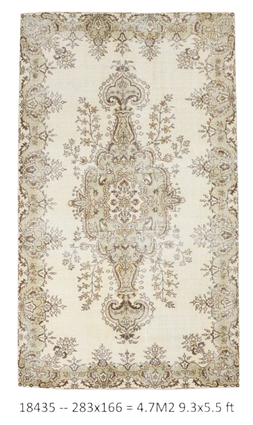 Turkish Vintage Rug 5’5’’ x 9’3’’ ft