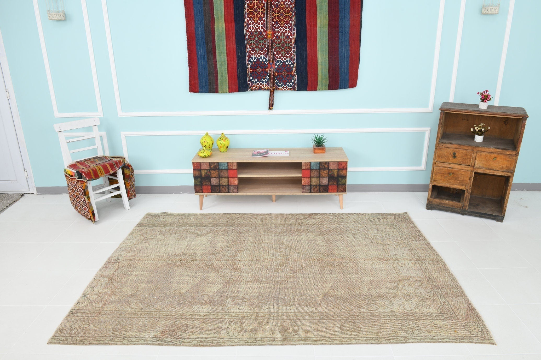 Turkish Vintage Rug 5’6’ x 8’0’