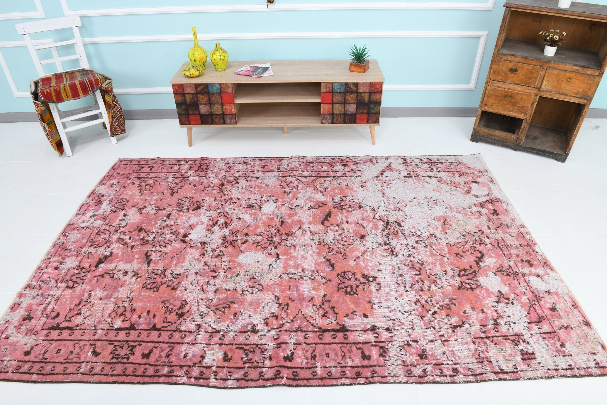 Turkish Vintage Rug 5’6’ x 8’5’
