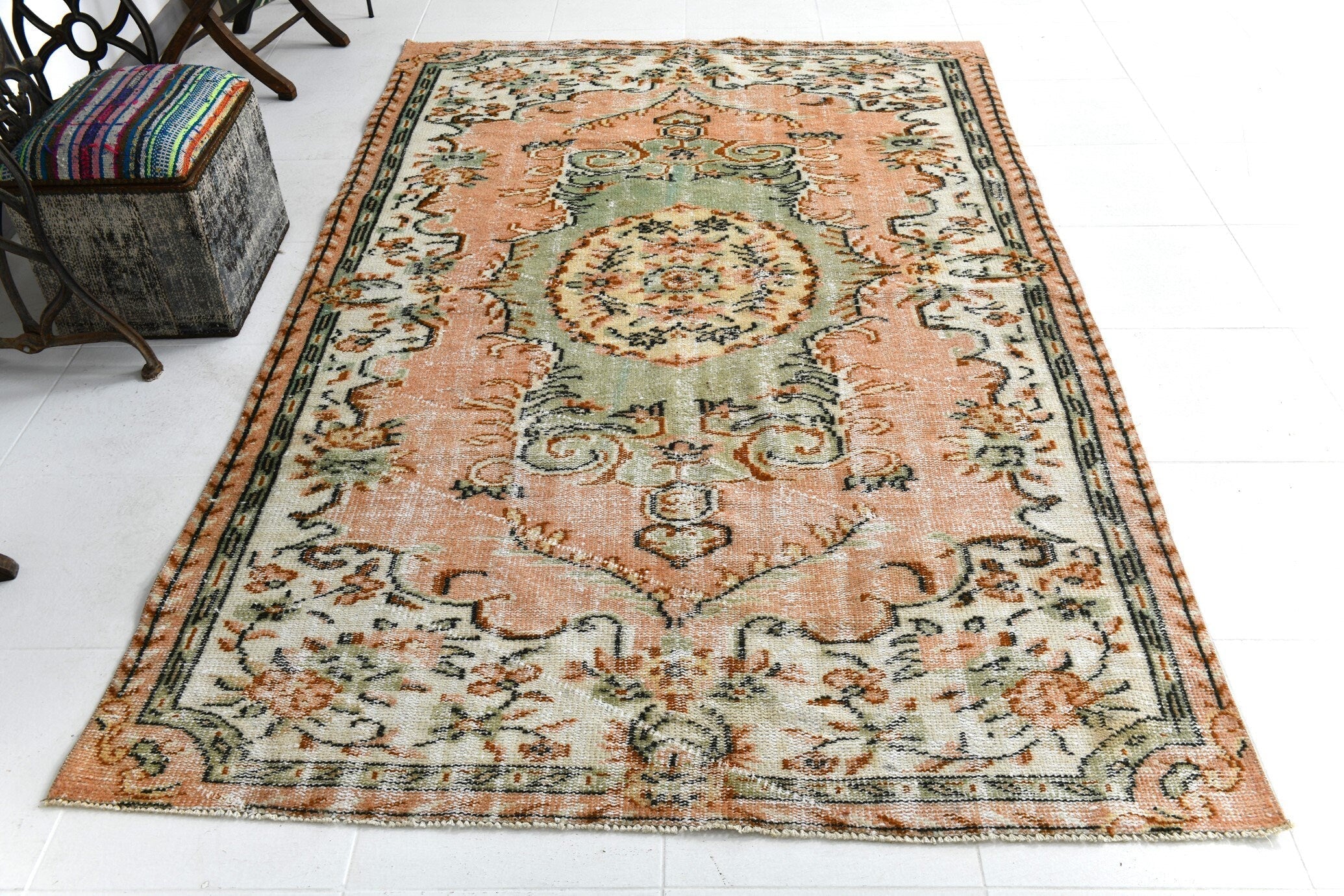 Turkish Vintage Rug 5’6’’ x 8’7’’ ft