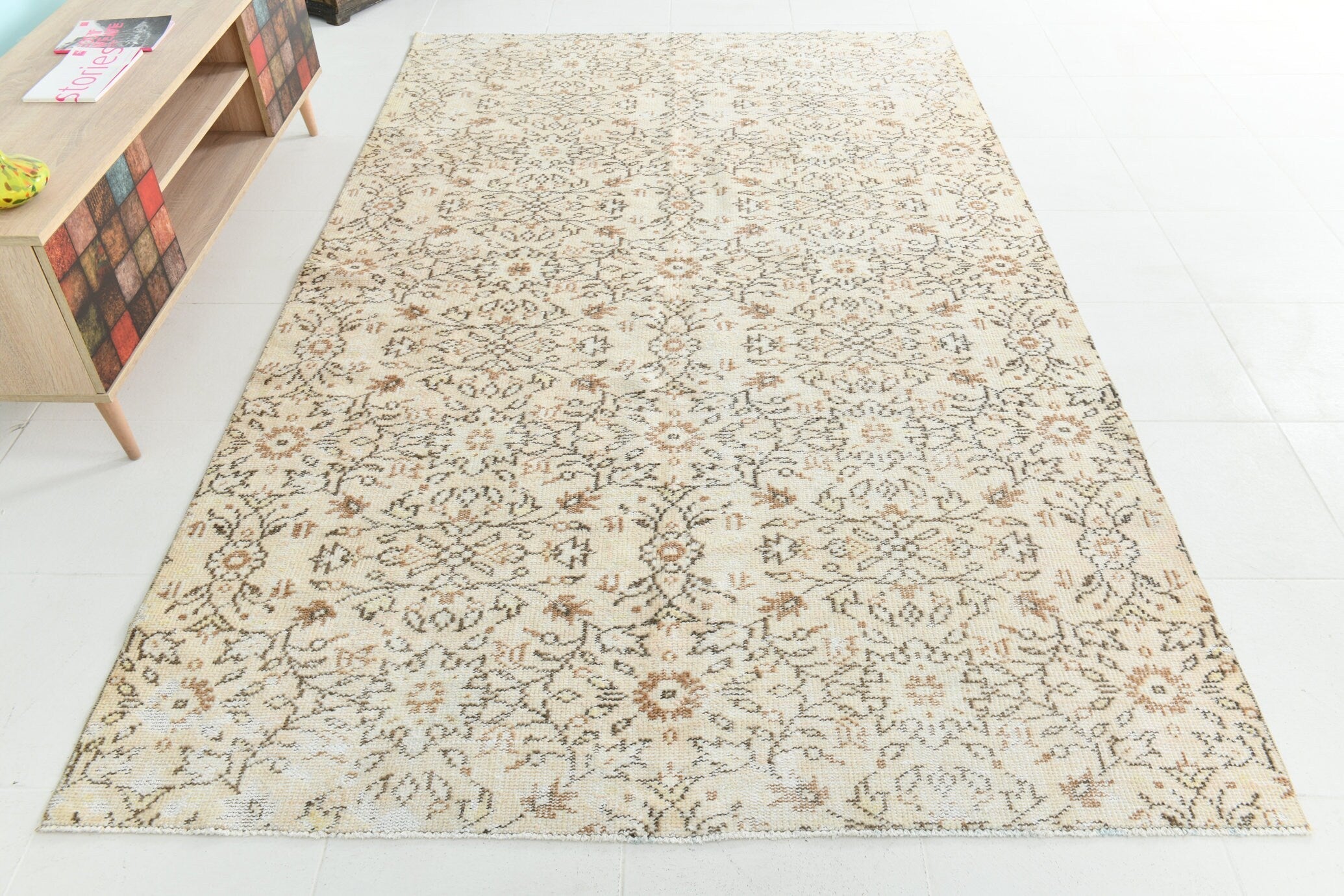 Turkish Vintage Rug 5’7’ x 9’2’
