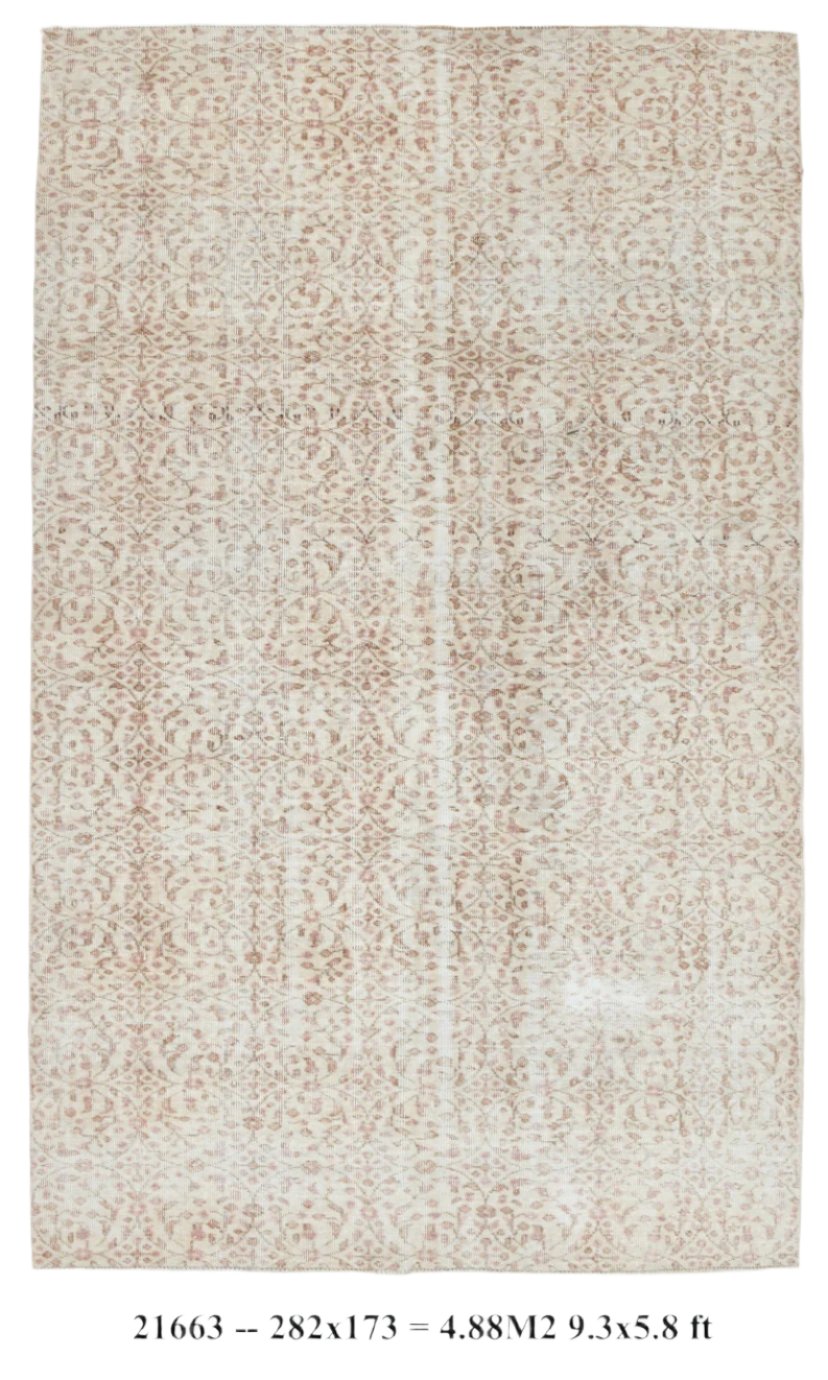 Turkish Vintage Rug 5’8’’ x 9’3’’ ft