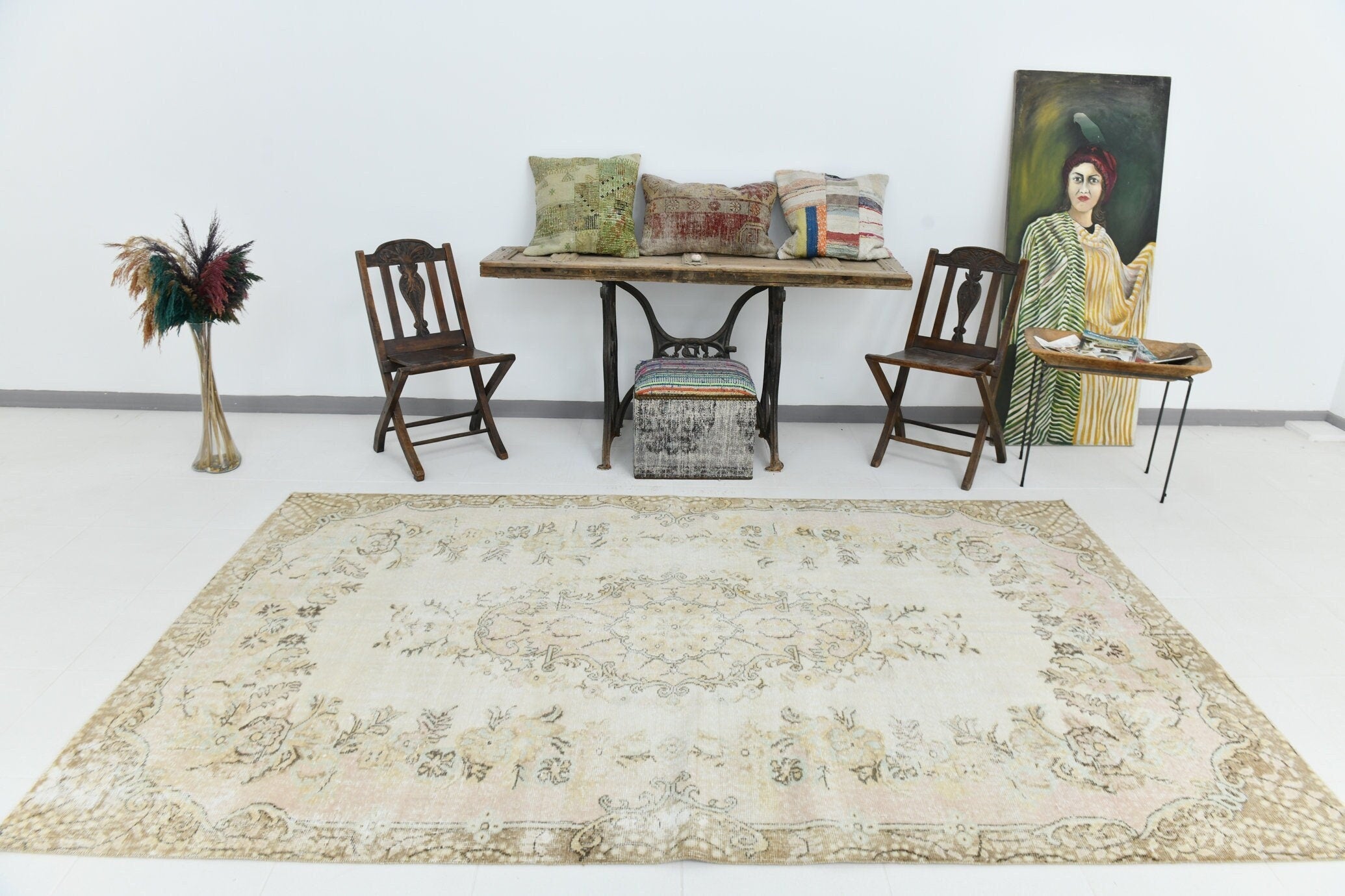 Turkish Vintage Rug 5’8’’ x 9’7’’ ft