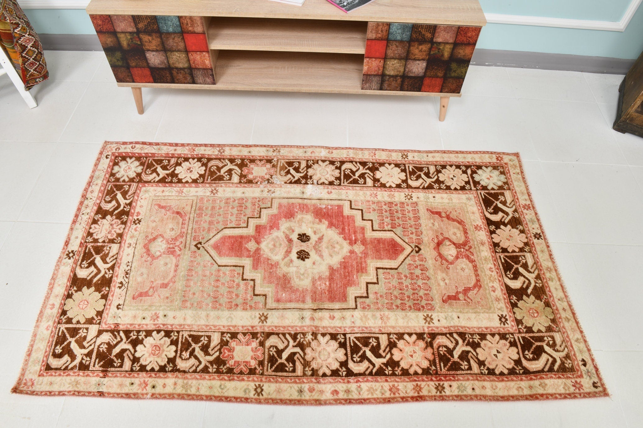 Turkish Vintage Rug 5’9’ x 3’4’