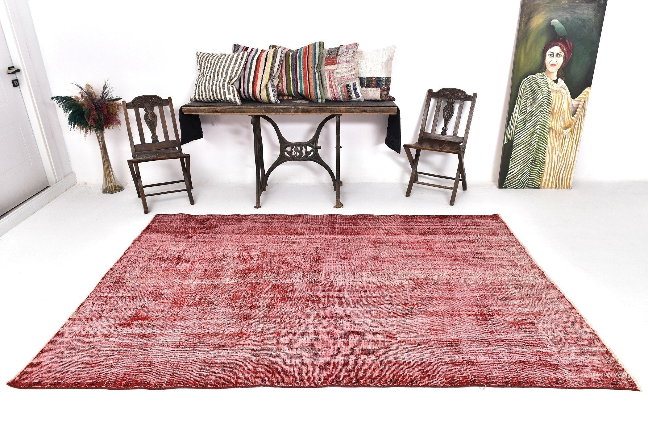 Turkish Vintage Rug  5'9" x 8'10" ft