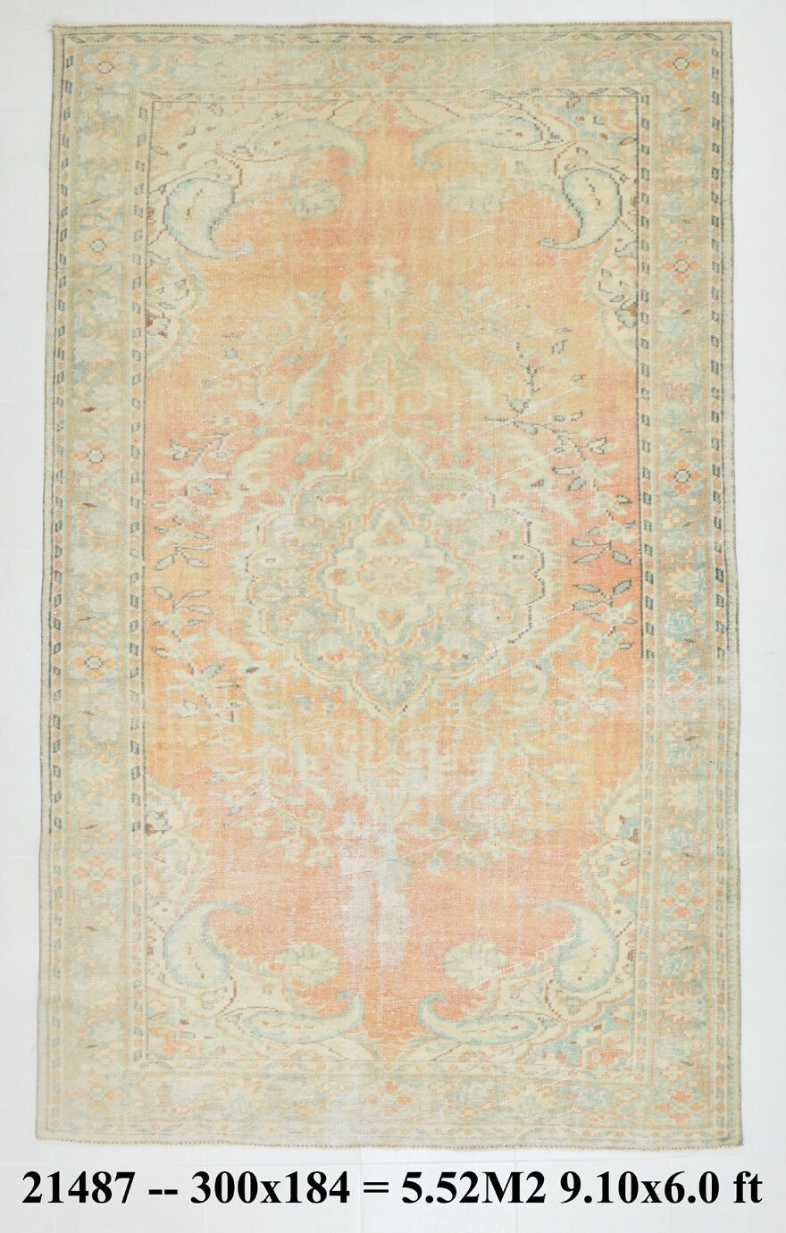 Turkish Vintage Rug 6’0’’ x 9’10’’ ft