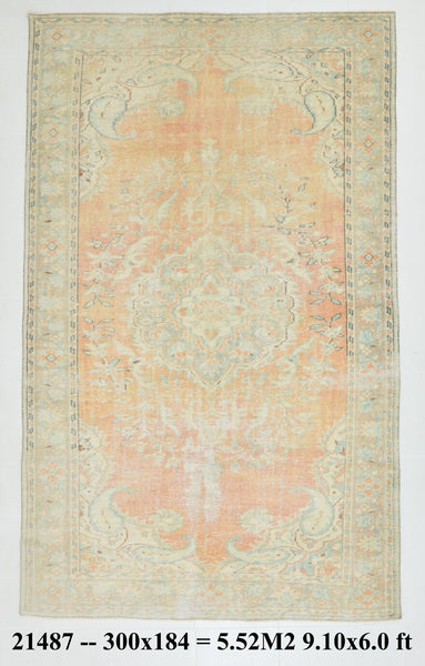 Turkish Vintage Rug 6’0’’ x 9’10’’ ft