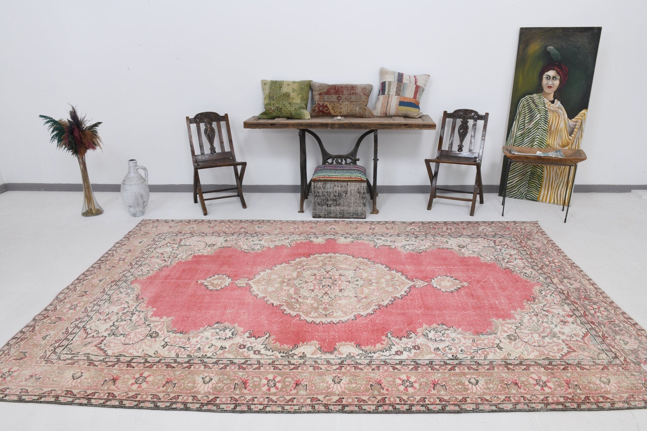 Turkish Vintage Rug 6’11’’ x 10’11’’ ft