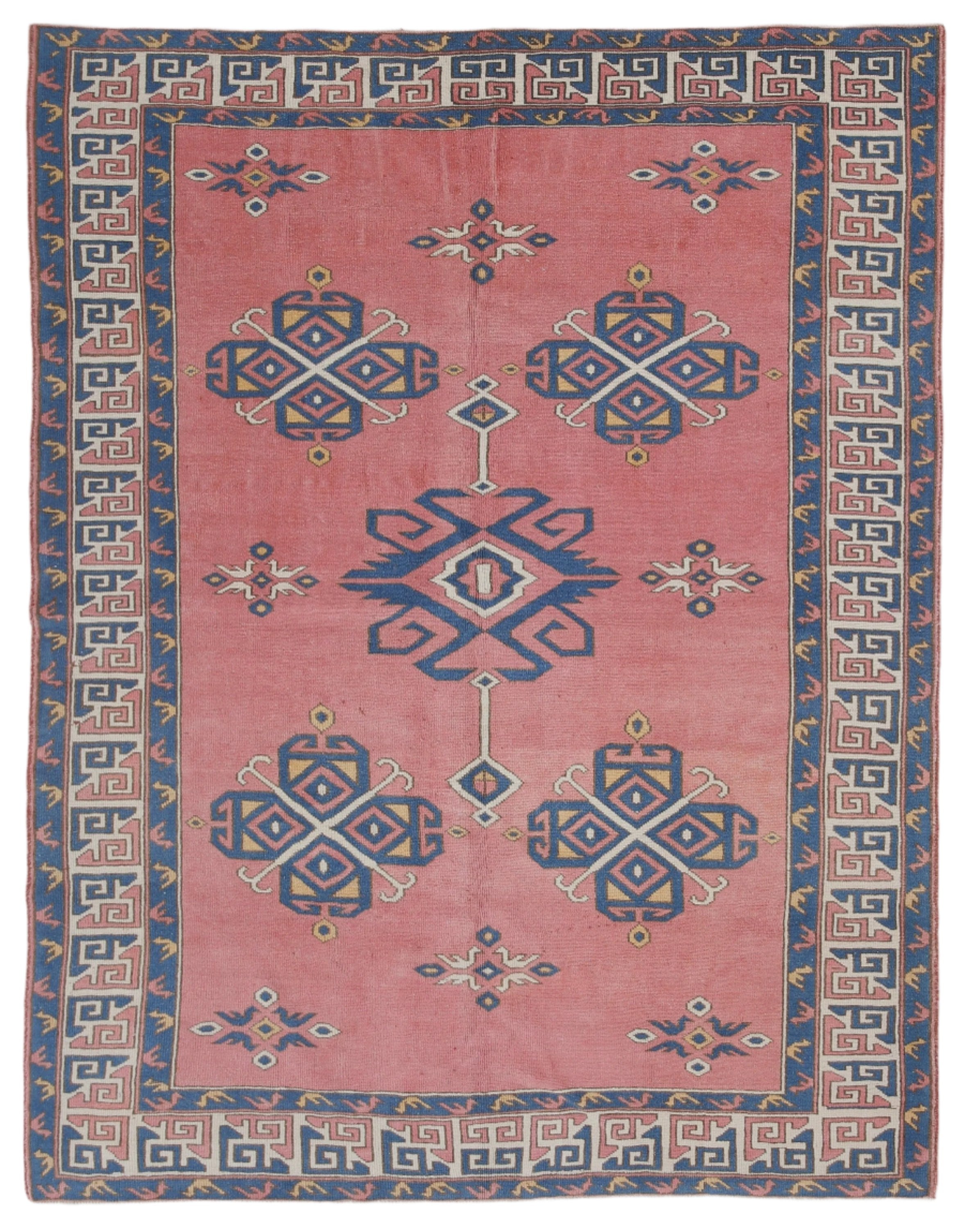 Turkish Vintage Rug  6'11" x 8'11" ft