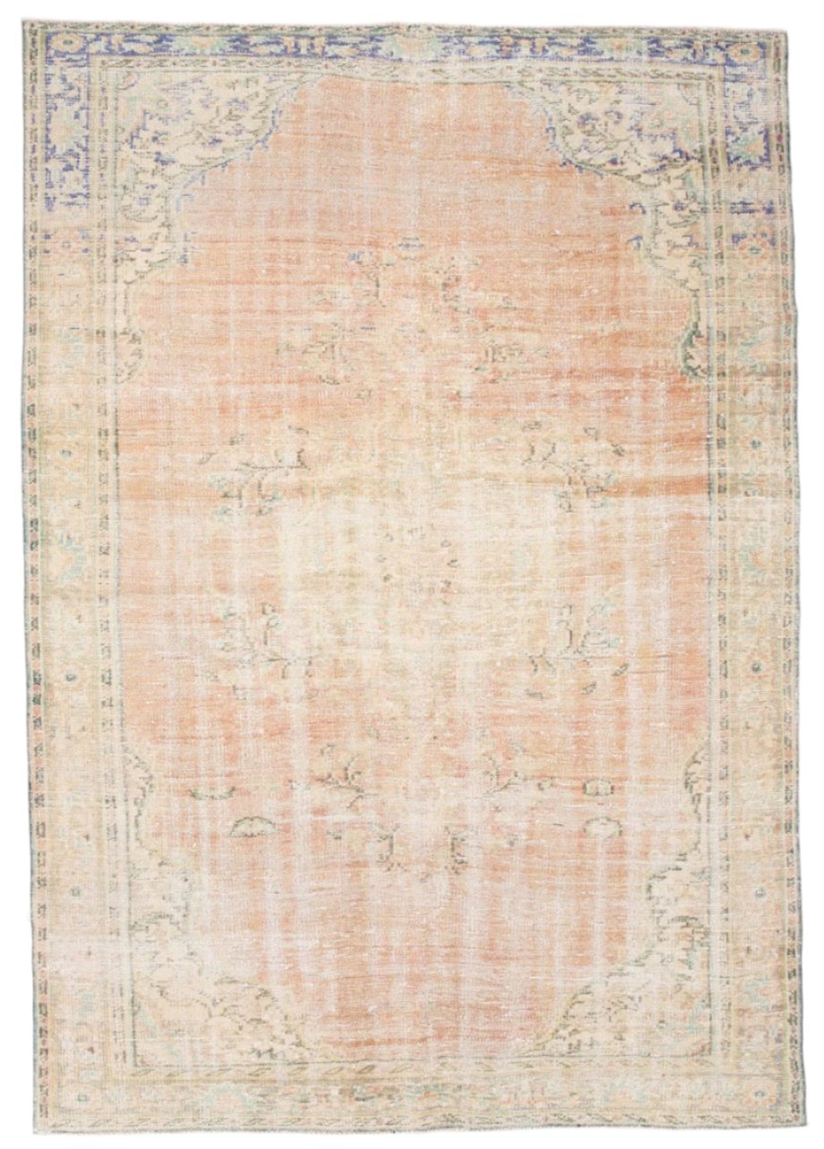 Turkish Vintage Rug 6’2’’ x 8’9’’ ft