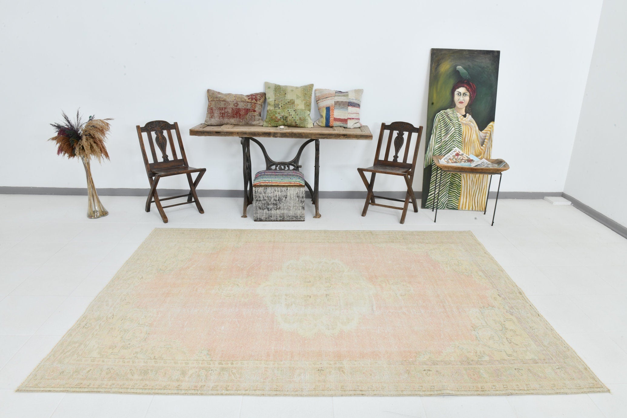 Turkish Vintage Rug 6’3’’ x 9’0’’ ft