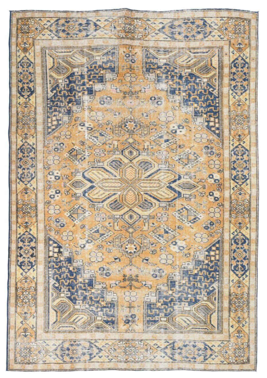 Turkish Vintage Rug 6’4’’ x 9’2’’ ft