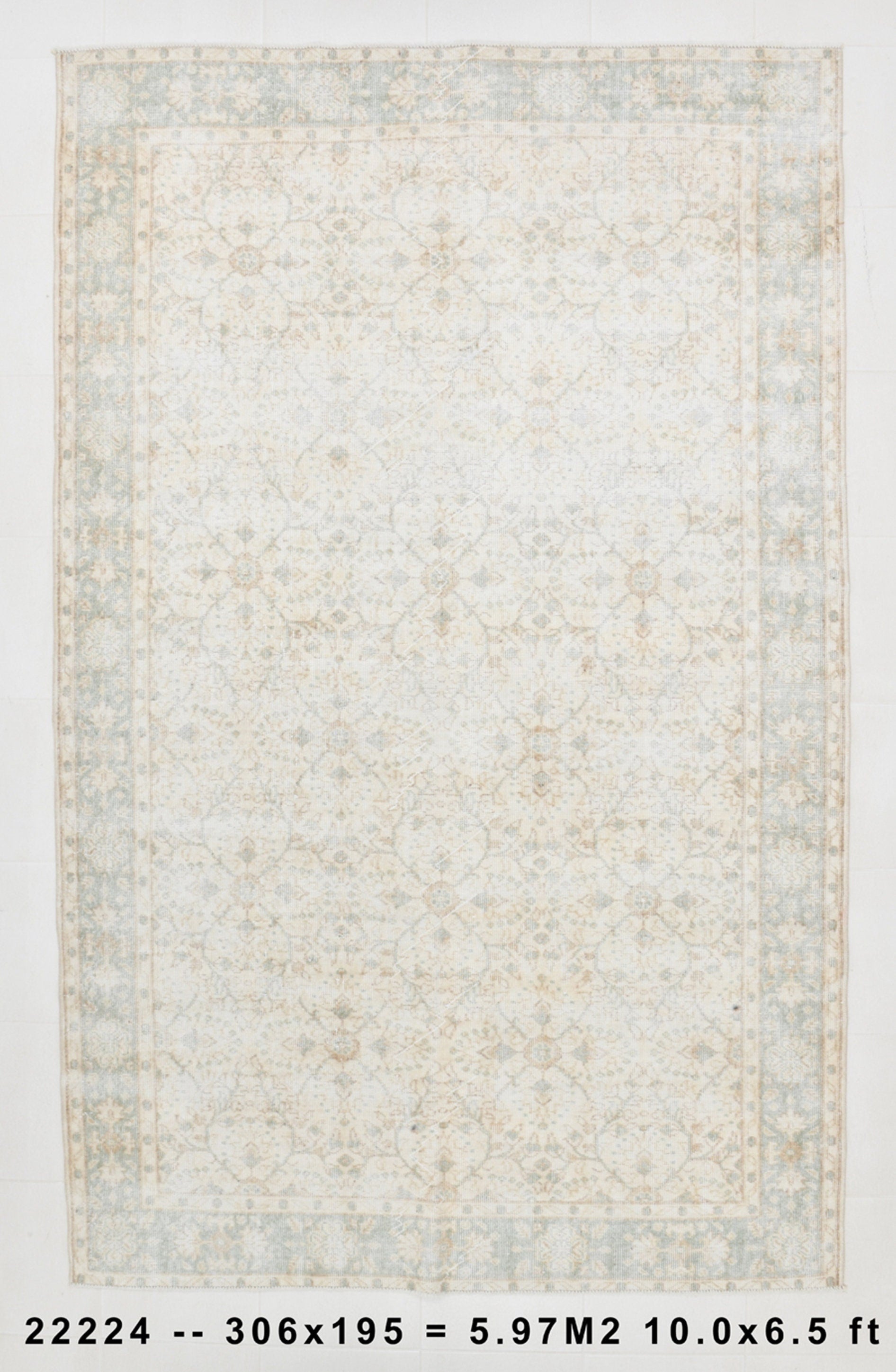 Turkish Vintage Rug 6’5’’ x 10’0’’ ft