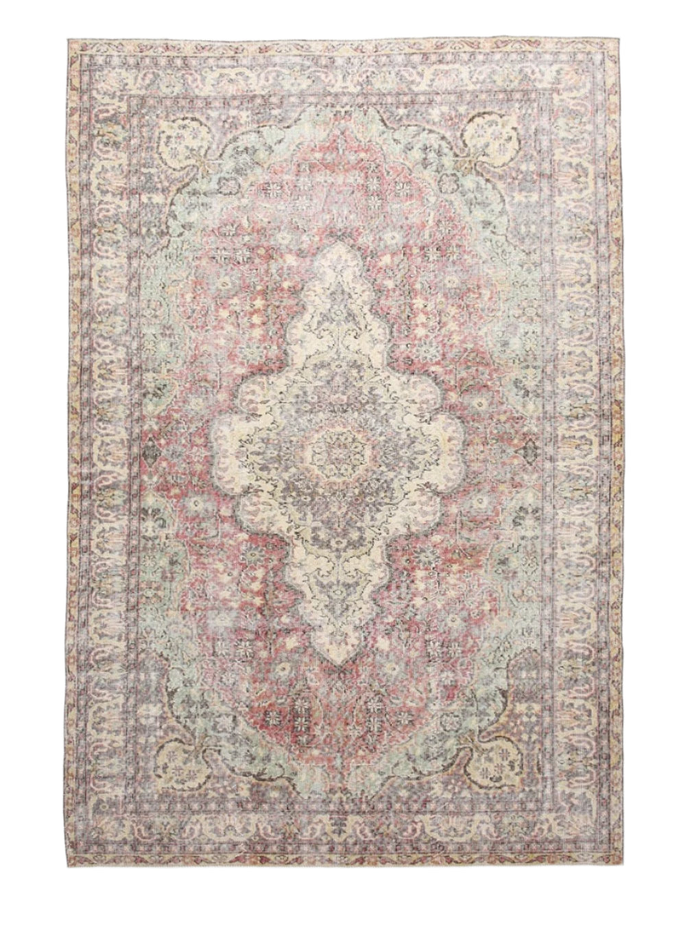 Turkish Vintage Rug  6'6" x 9'7" ft
