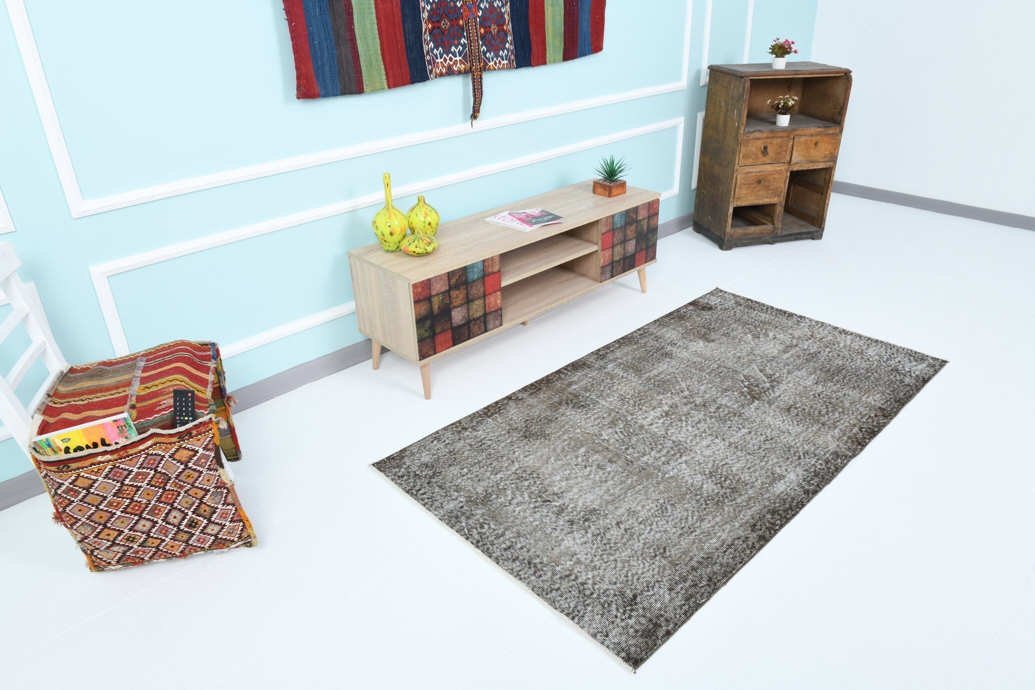 Turkish Vintage Rug 6’7’ x 3’7’
