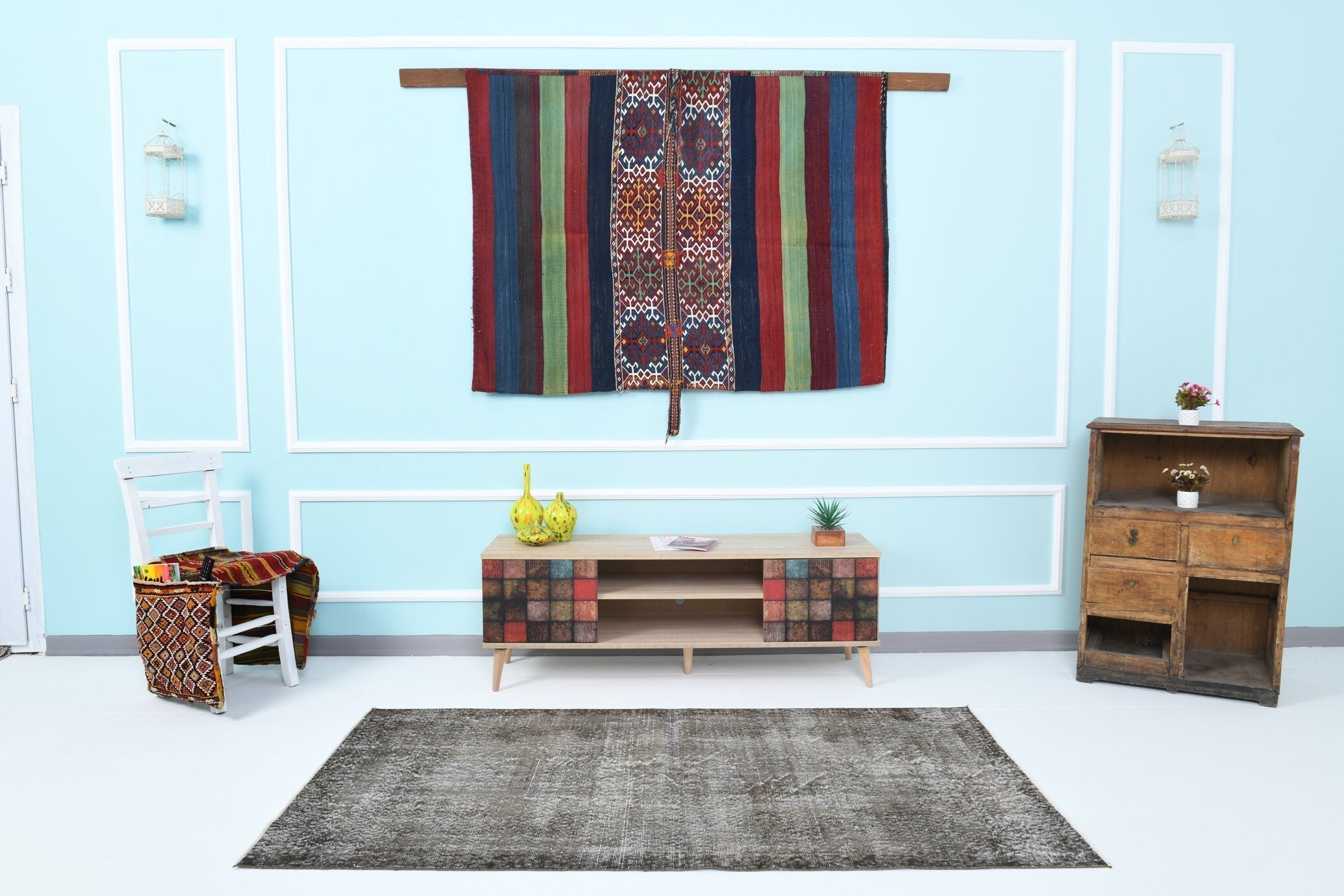 Turkish Vintage Rug 6’7’ x 3’7’