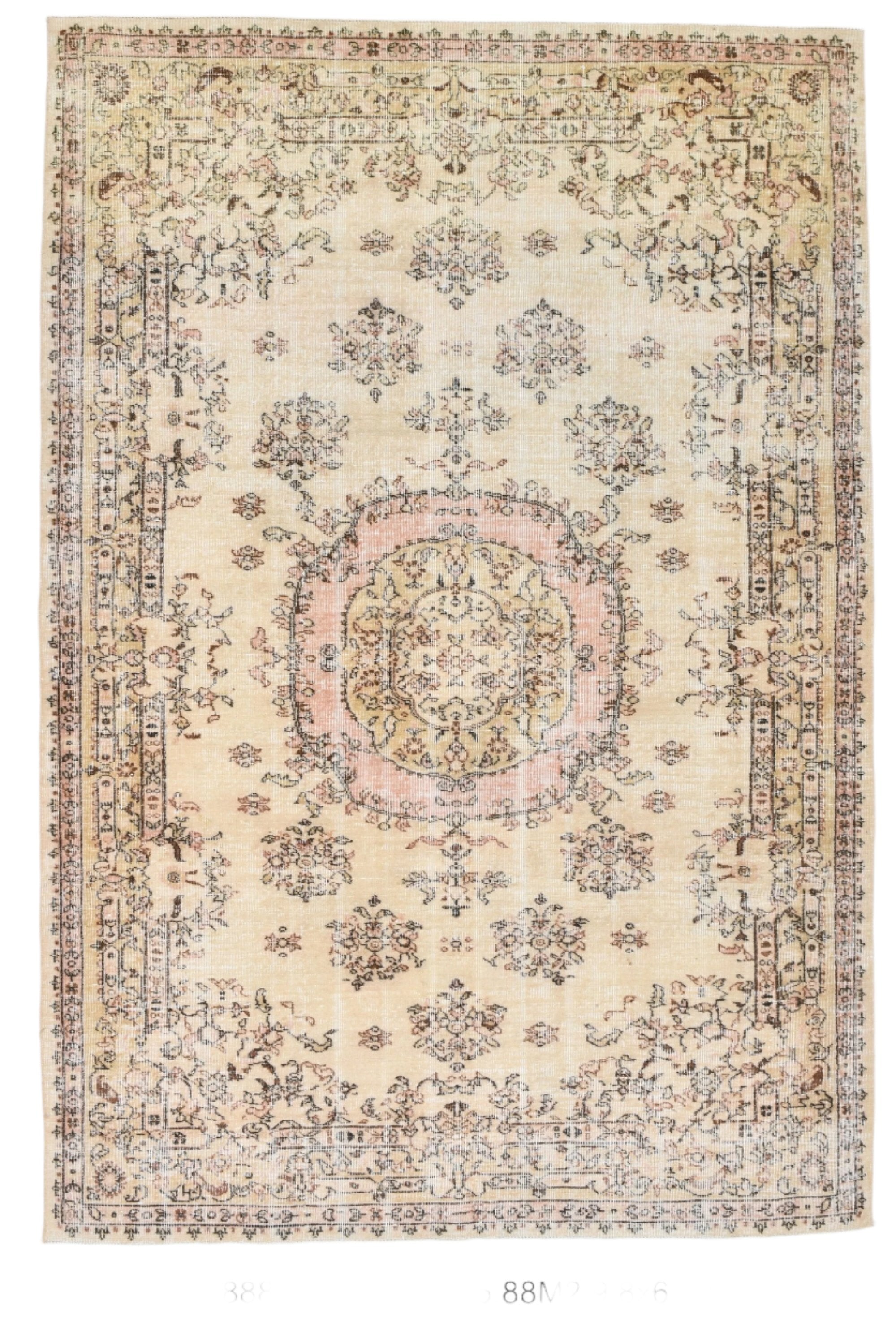 Turkish Vintage Rug  6'7" x 9'8" ft