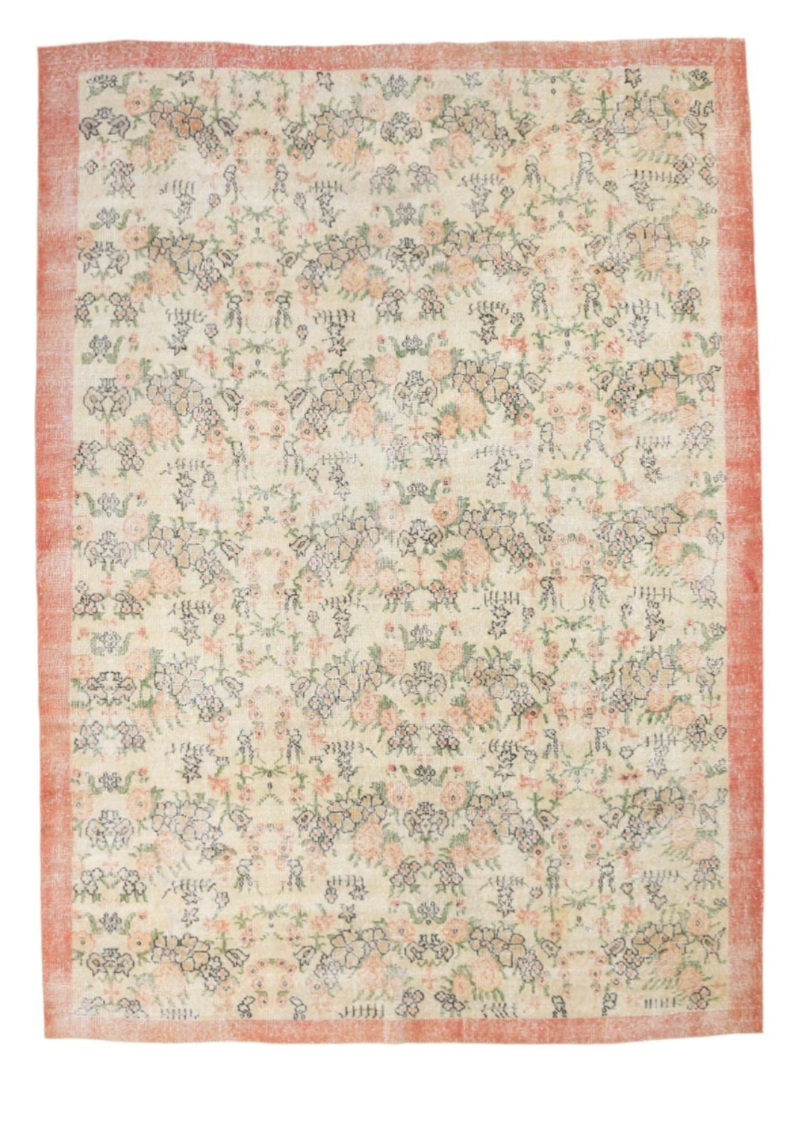 Turkish Vintage Rug  7'1" x 9'8" ft