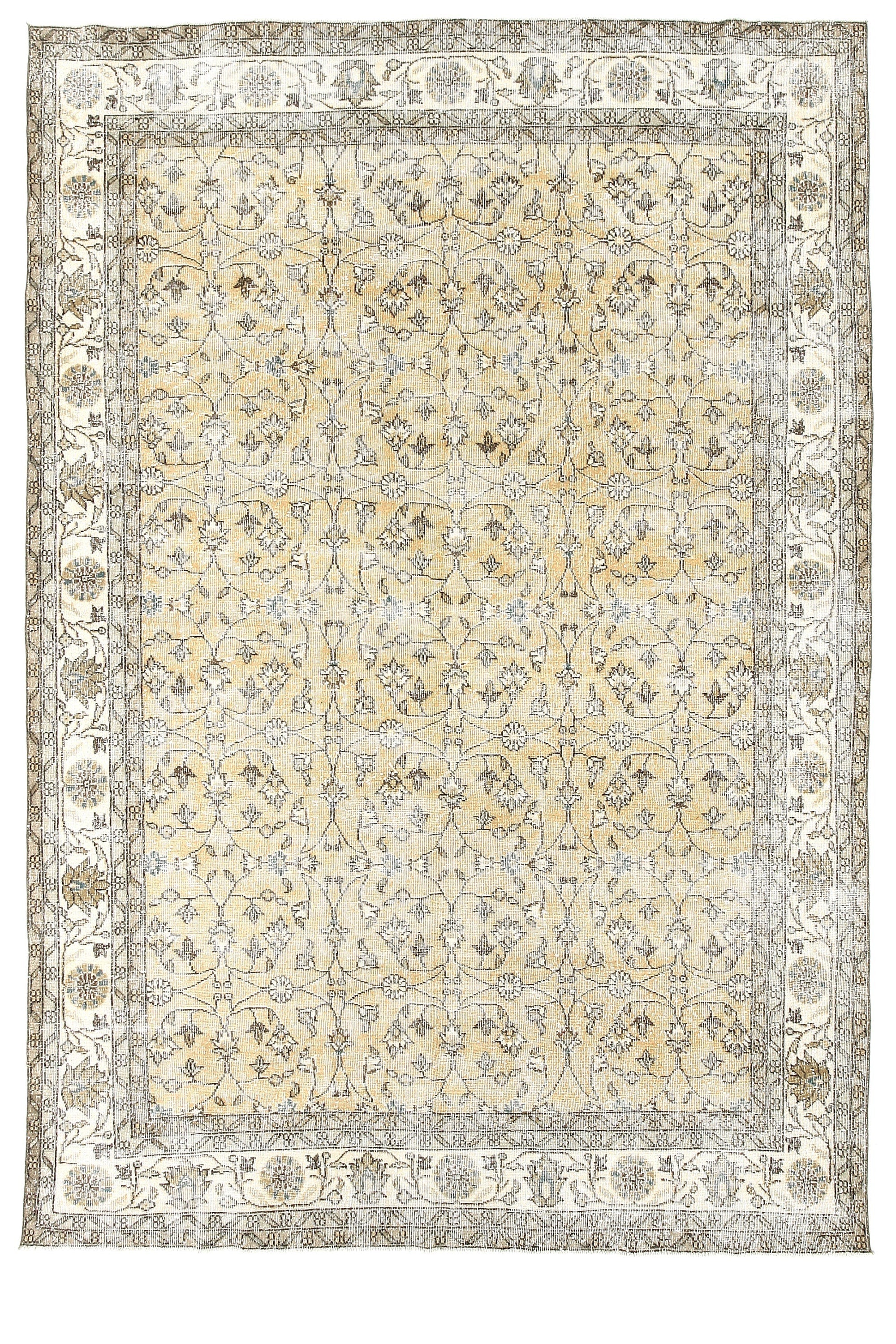 Turkish Vintage Rug  7'3" x 10'8" ft