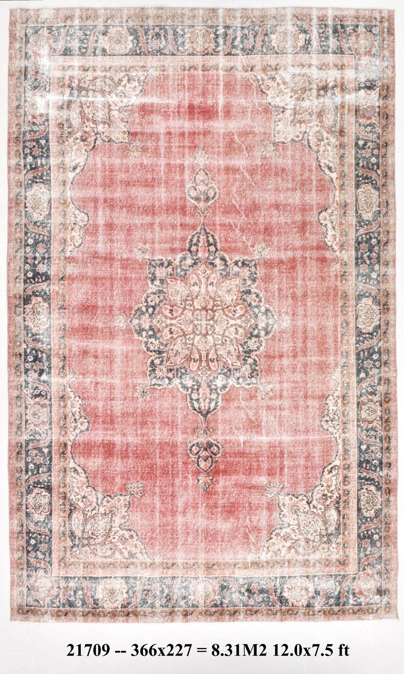 Turkish Vintage Rug 7’5’’ x 12’0’’ ft