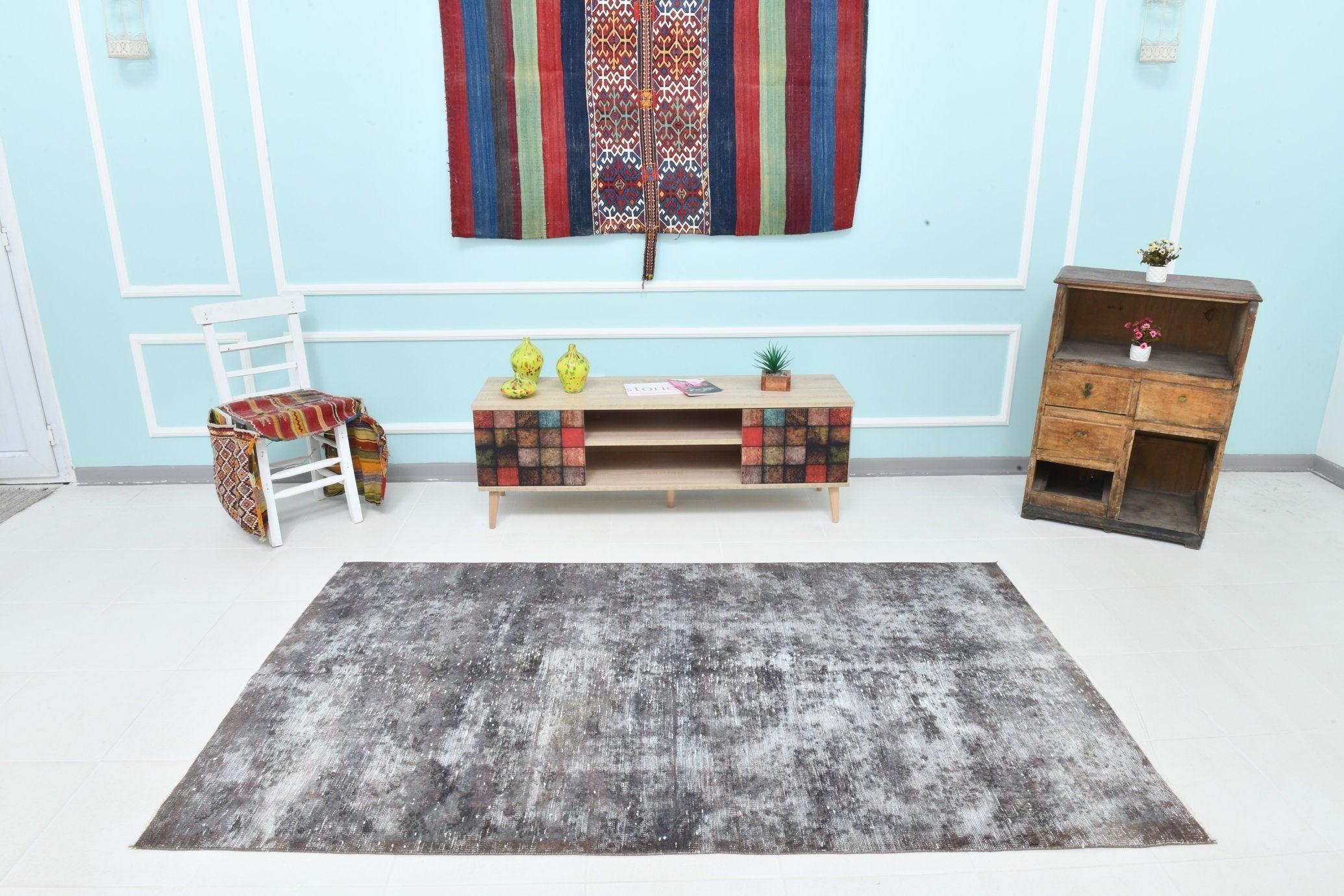 Turkish Vintage Rug 7’8’ x 4’6’