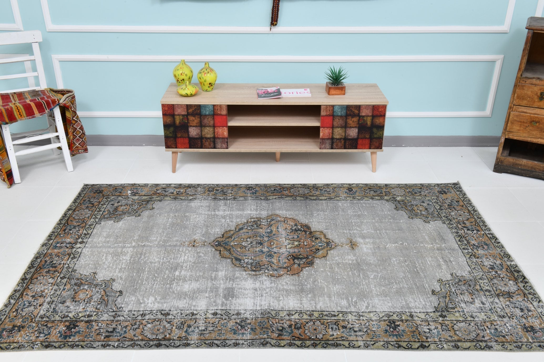 Turkish Vintage Rug 7’9’ x 4’8’