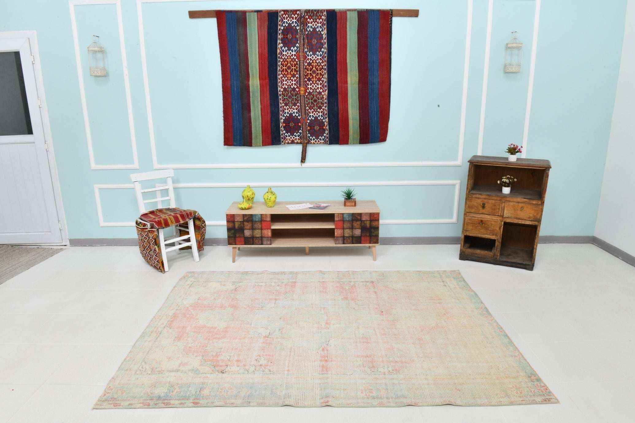 Turkish Vintage Rug 7’9’ x 5’8’