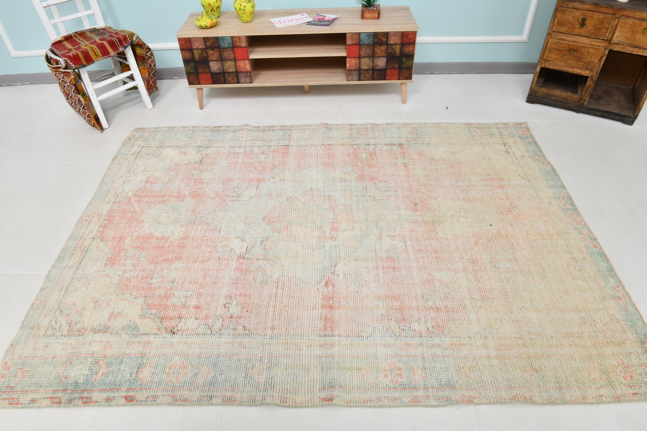 Turkish Vintage Rug 7’9’ x 5’8’