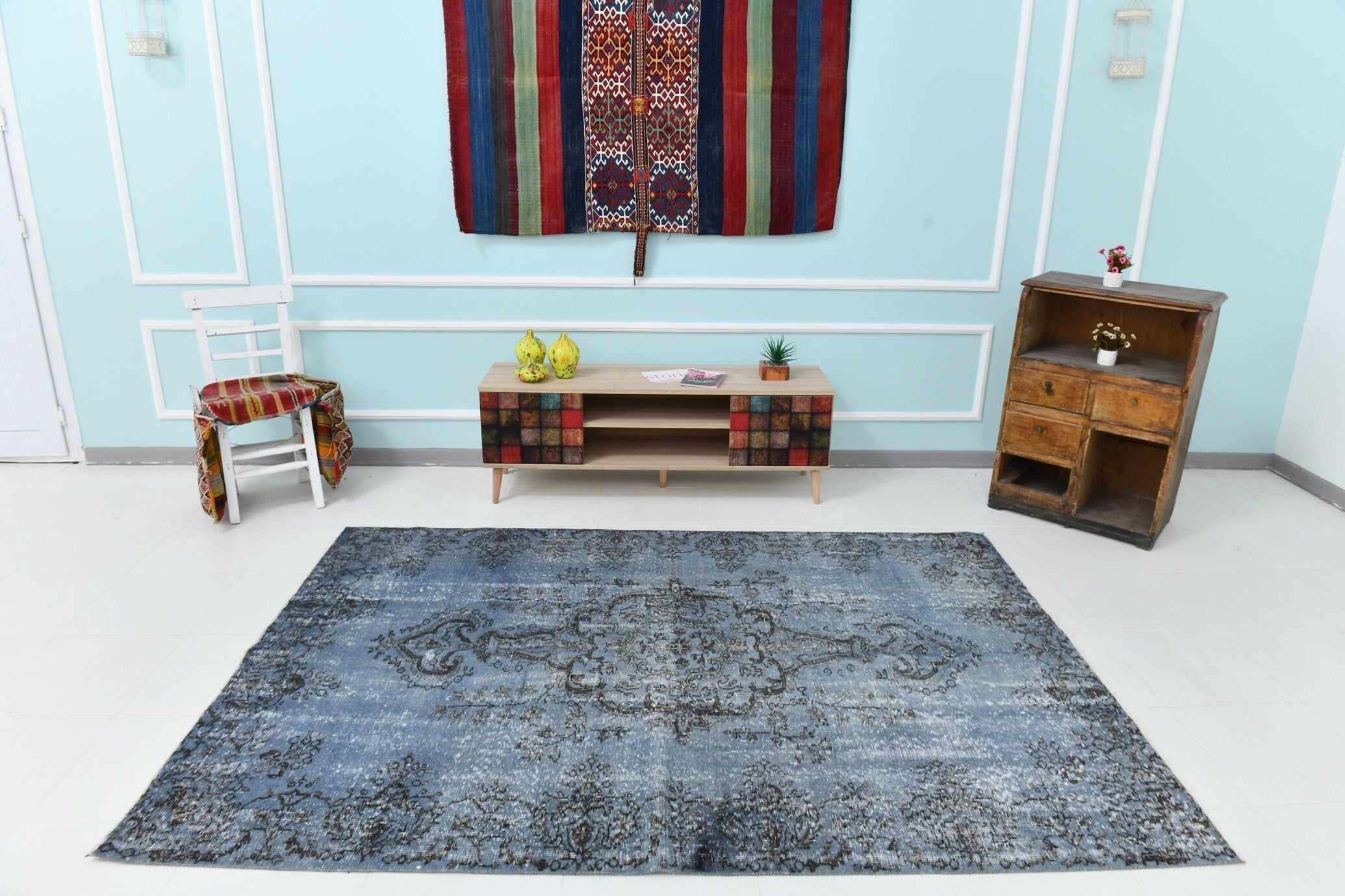 Turkish Vintage Rug 8’1’ x 5’8’
