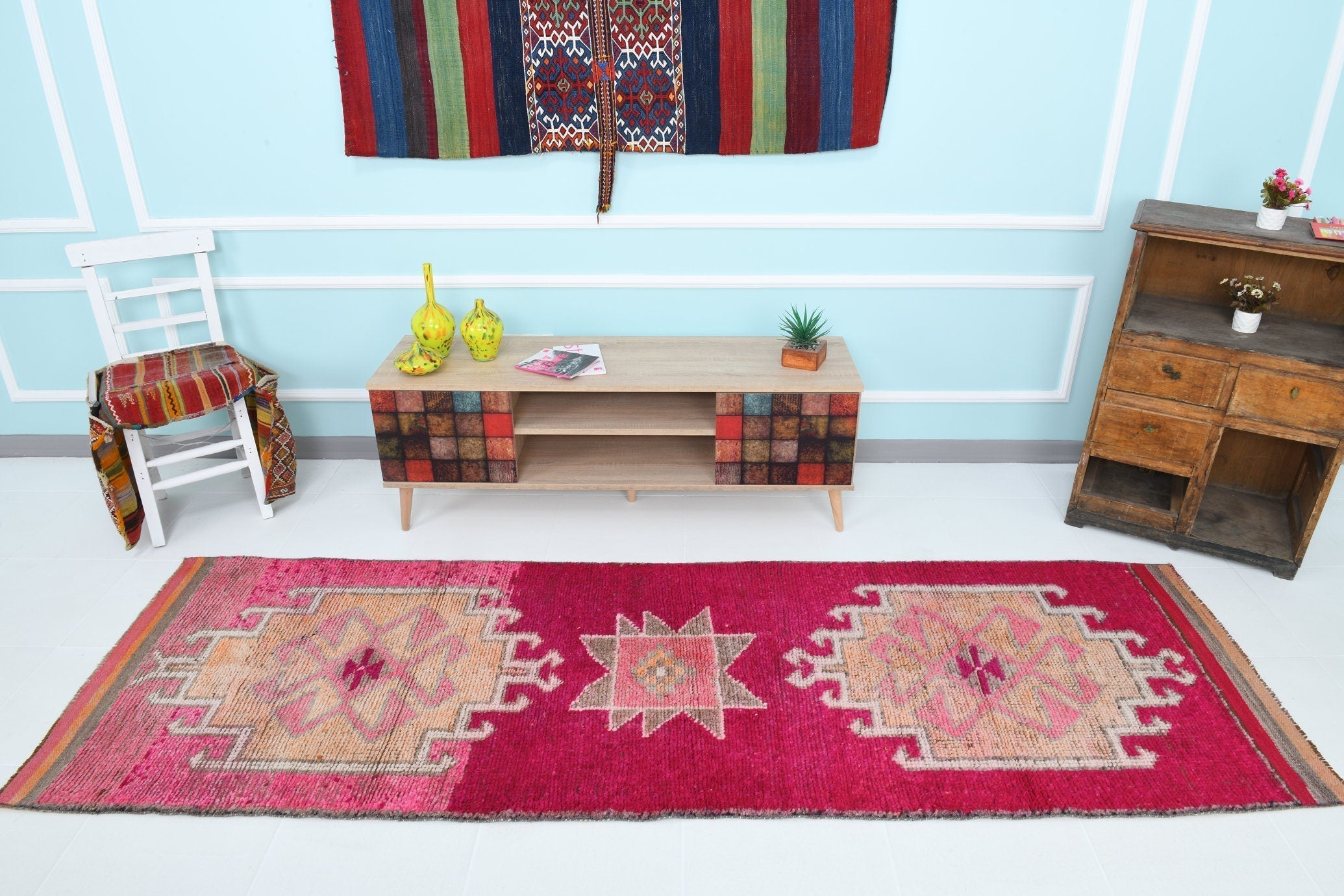 Turkish Vintage Rug 8’10’ x 4’5’