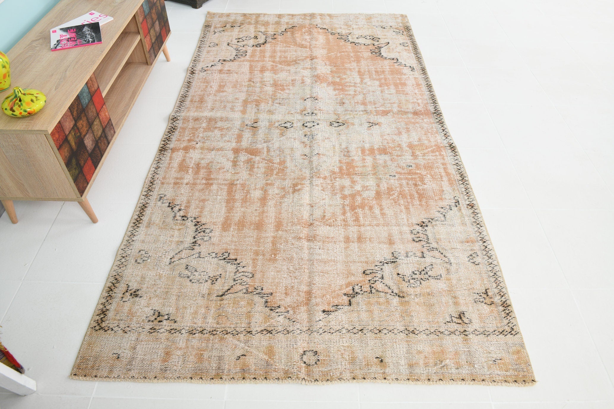 Turkish Vintage Rug 8’10’ x 4’9’