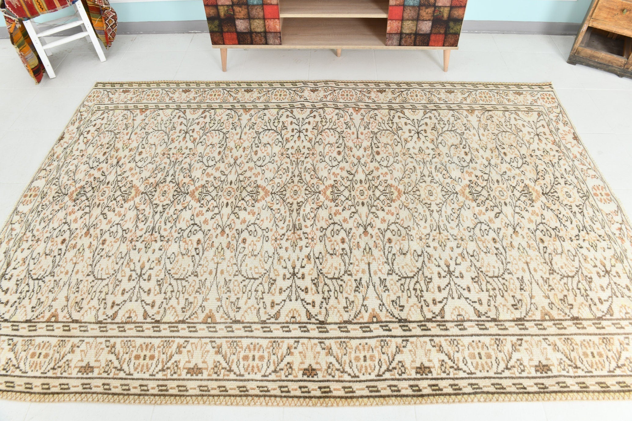 Turkish Vintage Rug 8’10’ x 5’12’