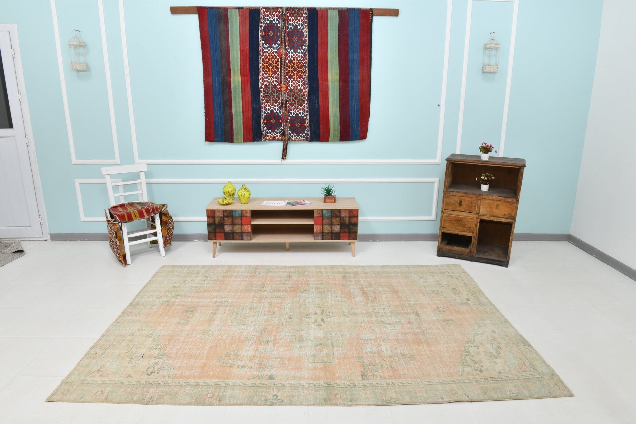 Turkish Vintage Rug 8’10’ x 5’12’