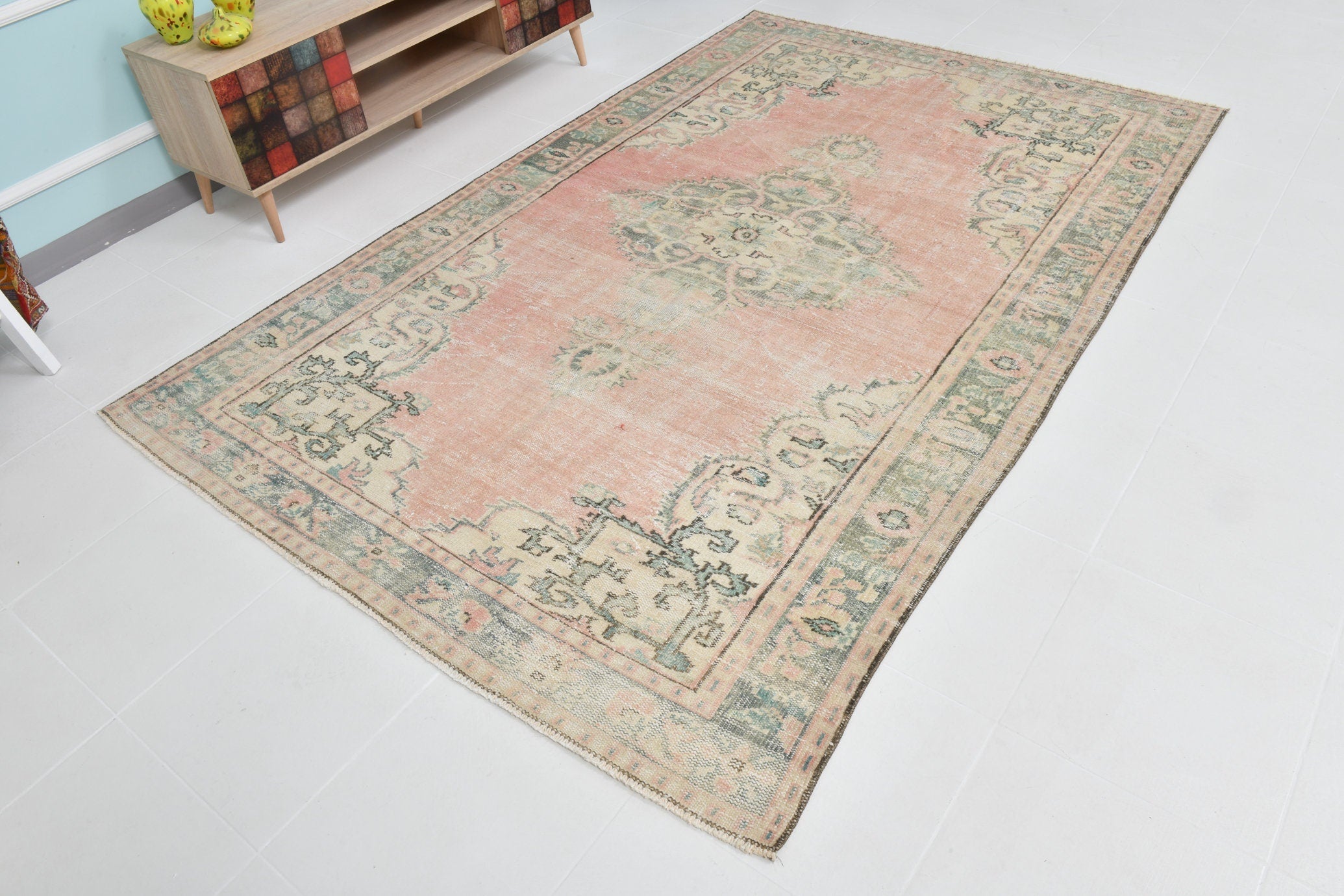 Turkish Vintage Rug 8’12’ x 5’10’