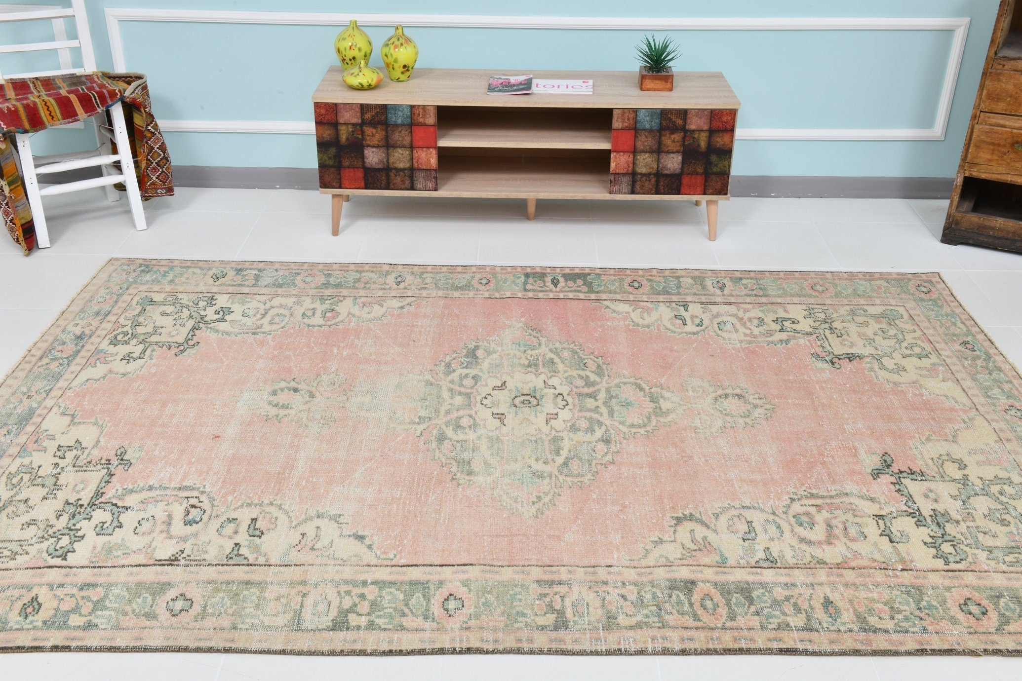 Turkish Vintage Rug 8’12’ x 5’10’
