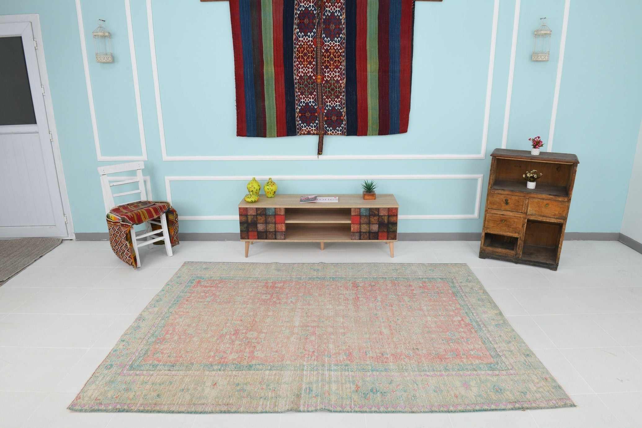 Turkish Vintage Rug 8’2’ x 5’12’