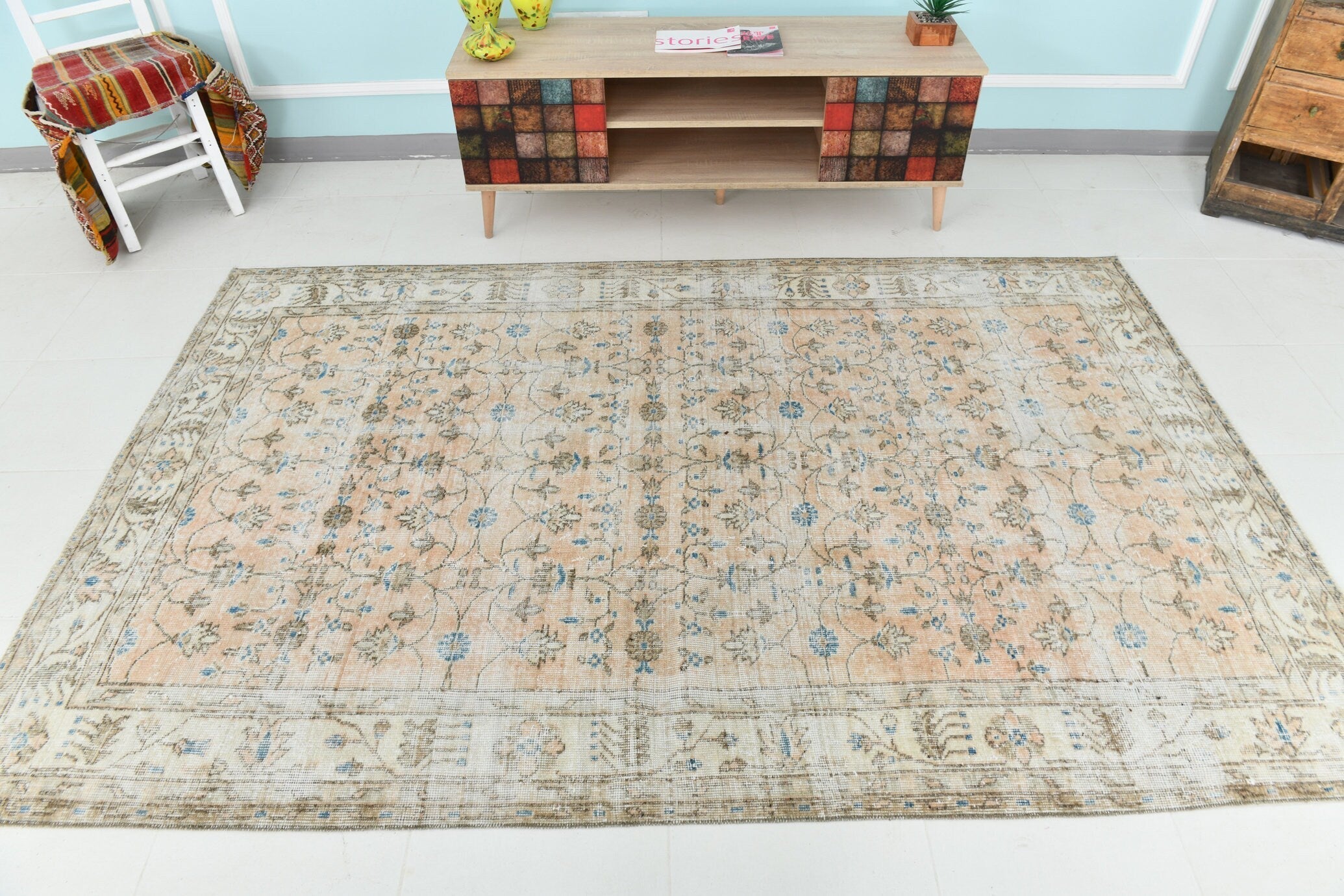 Turkish Vintage Rug 8’4’ x 5’3’