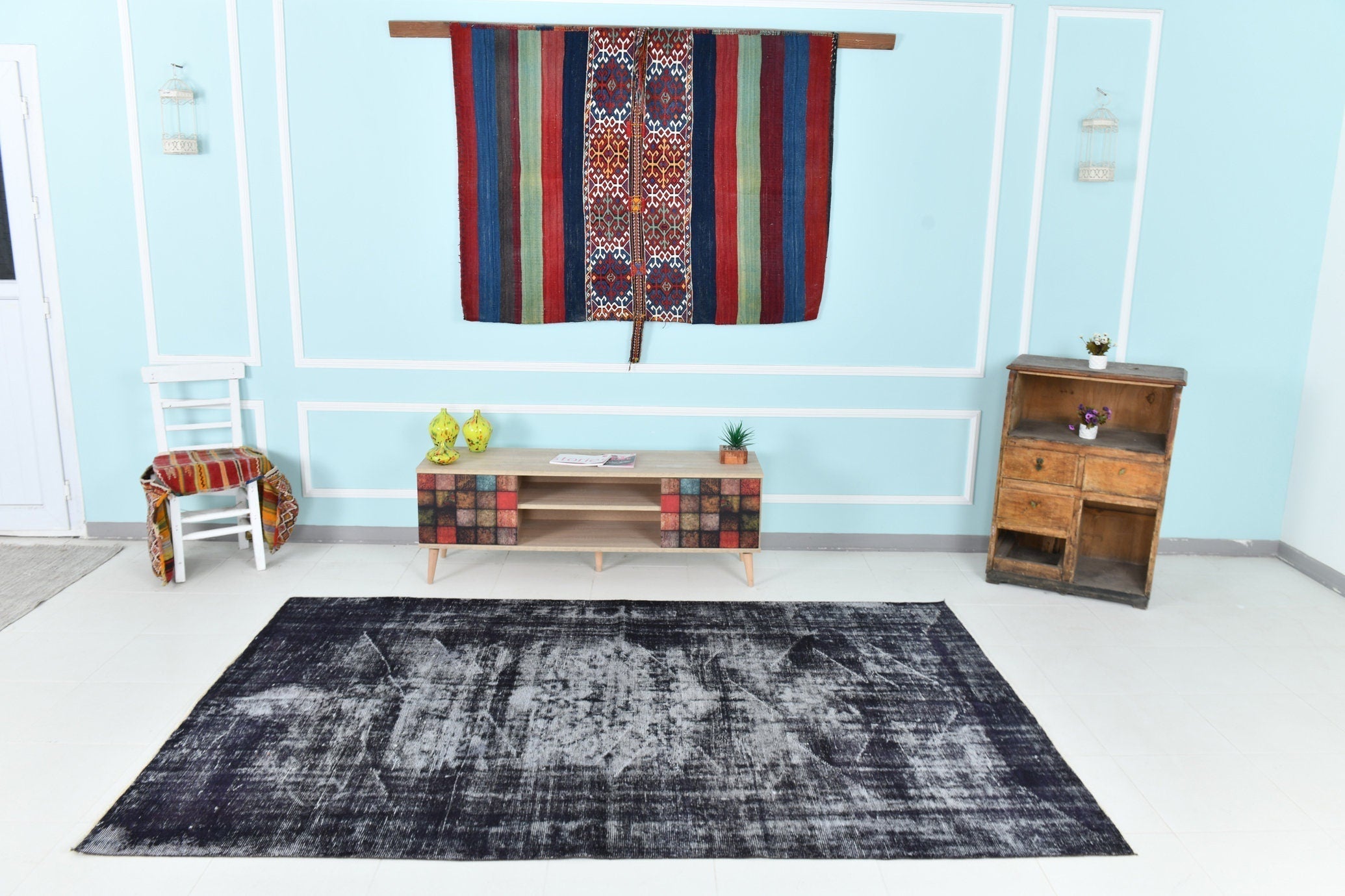 Turkish Vintage Rug 8’7’ x 5’8’